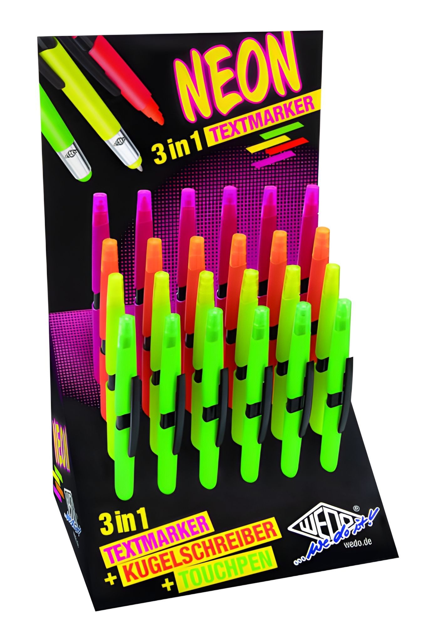 WEDO Marker Wedo Touchpen mit Kuli + Textmarker NEON f.sortiert