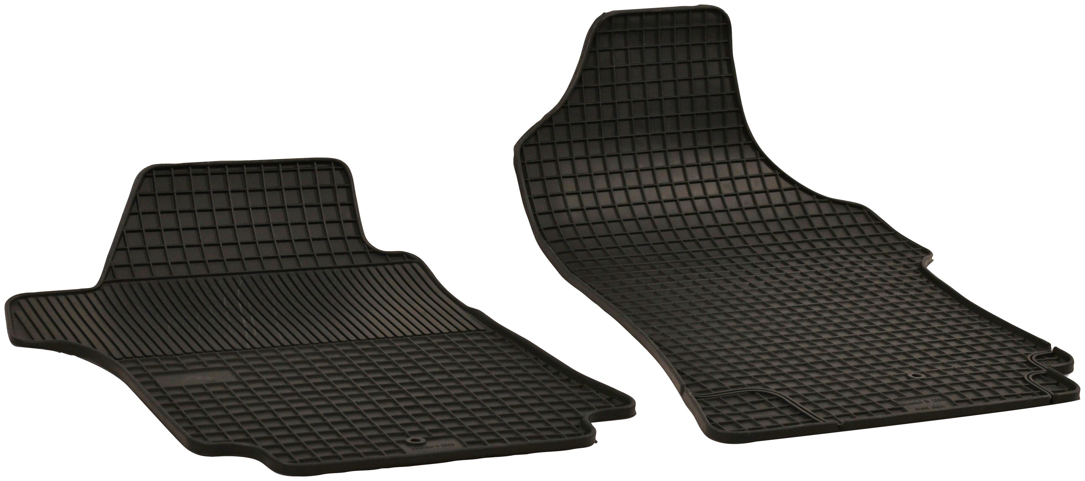 WALSER Passform-Fußmatten (2 St), H-1 für Hyundai Pritschenwagen, Großr.lim., Travel H1 für Hyundai 06/1997-Heute