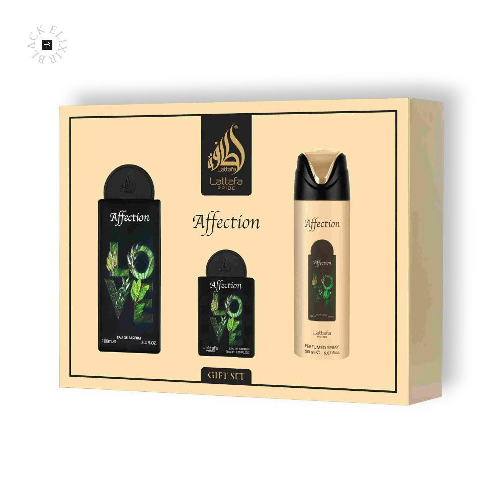 Lattafa Duft-Set Lattafa Affection Eau de Parfum Set 100 ml EDP + 20 edp 200 body Spray, EDP