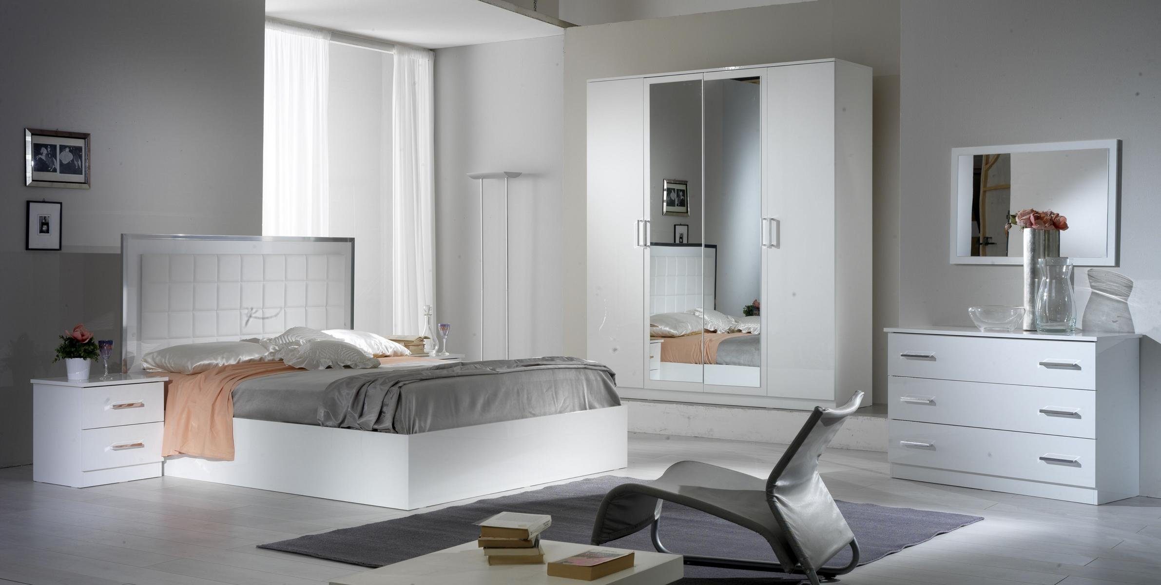 Betten Modern Schlafzimmer JVmoebel Design Set 2x tlg. Luxus 3 Bett Nachttisch Schlafzimmer-Set