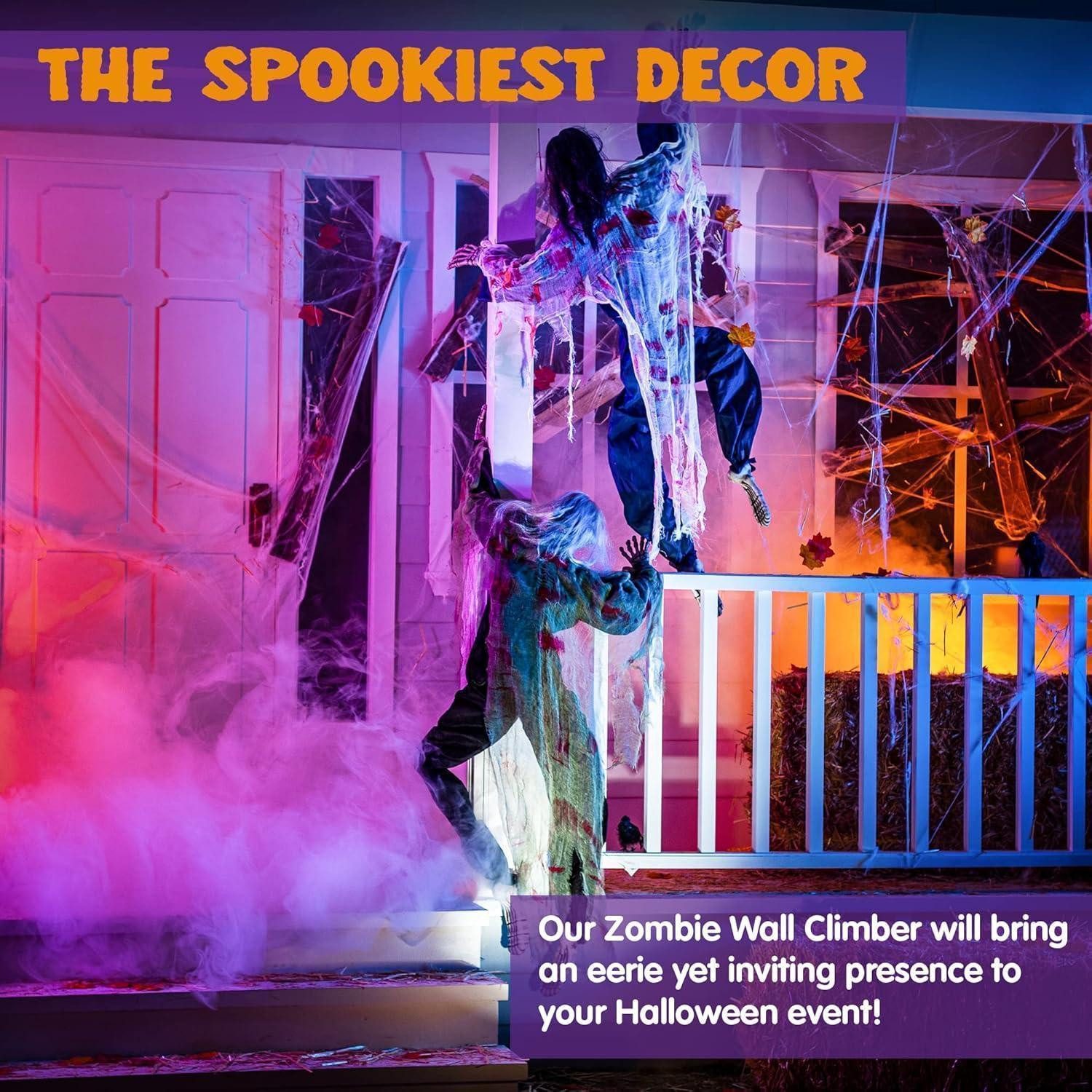 LuxusKollektion Wanddekoobjekt 2er Set Halloween Kletternde Zombies Deko 80cm - Gruselige – Bild 2 von 5