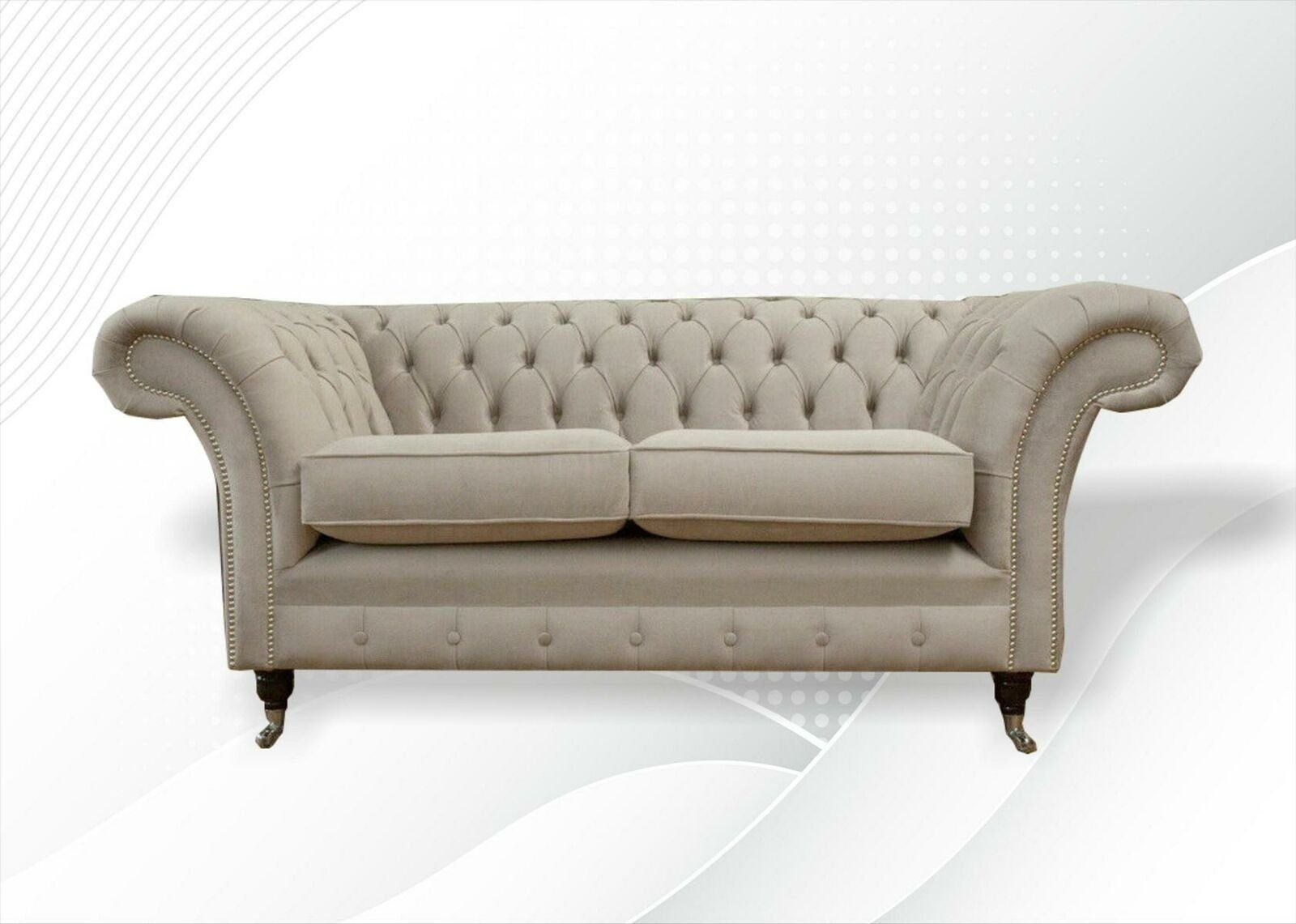 JVmoebel Sofa, Sofa 2 Sitzer Design Sofas Polster Couchen Textil Chesterfield Sitz