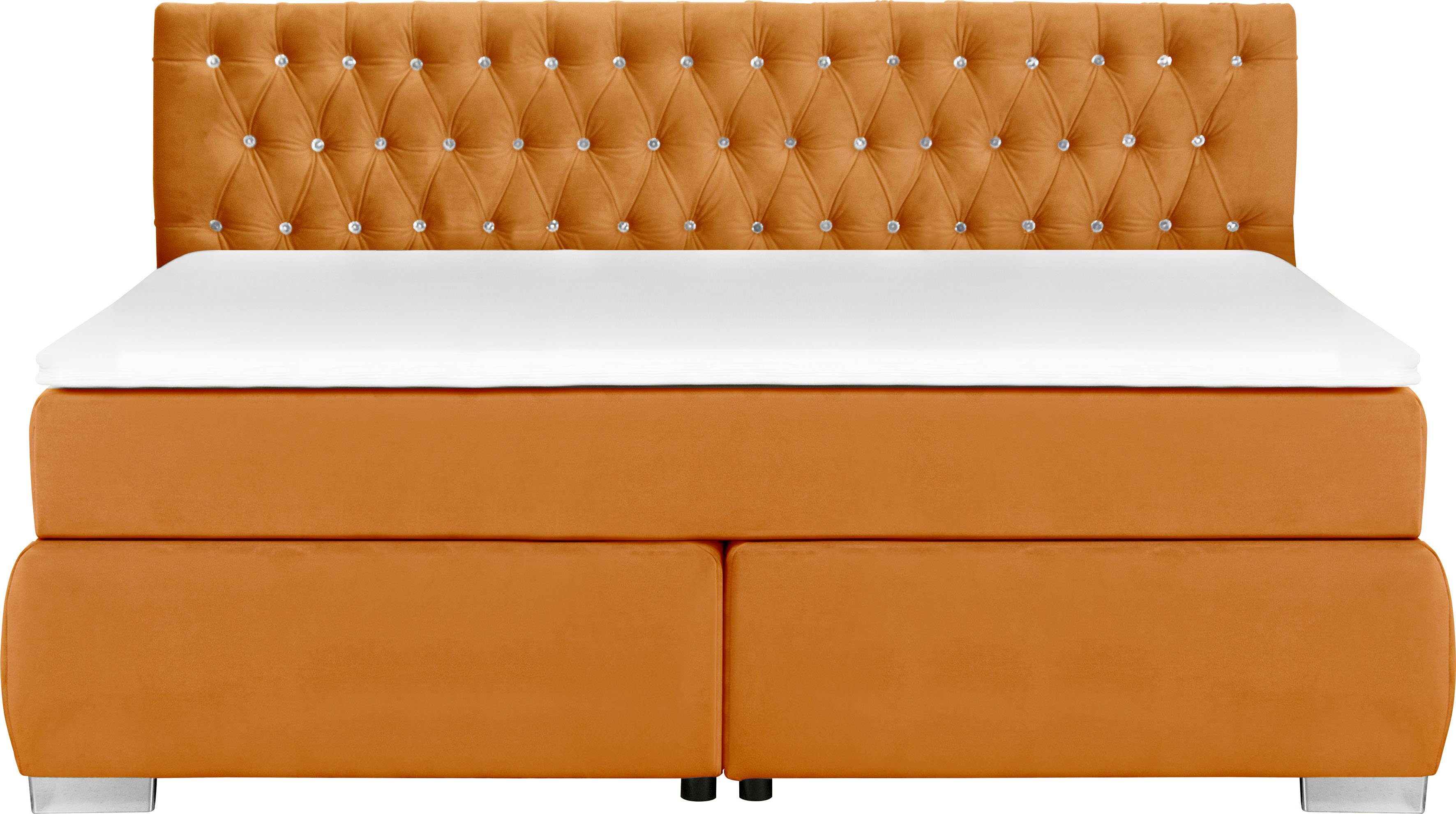 Leonique Boxspringbett Rumba, Taschenfederkern-Matratze in Härtegrad günstig online kaufen