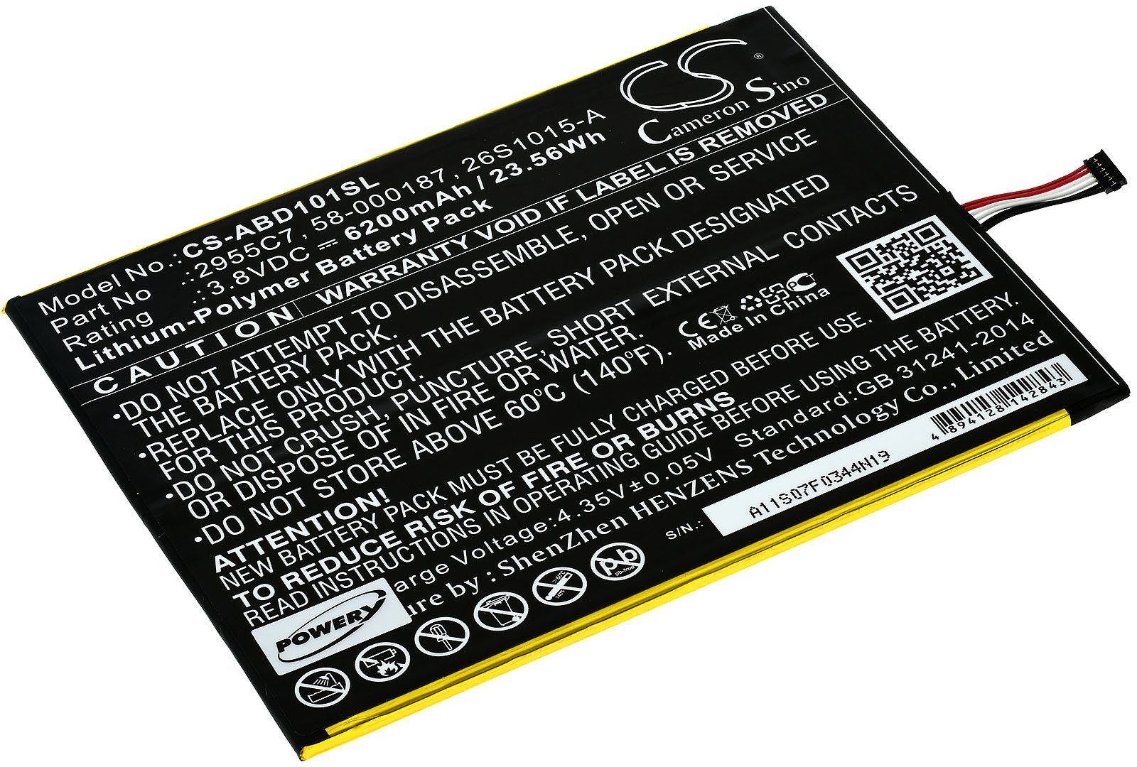 Powery 6200 für SL056ZE Amazon (3.8 Akku mAh Laptop-Akku V)