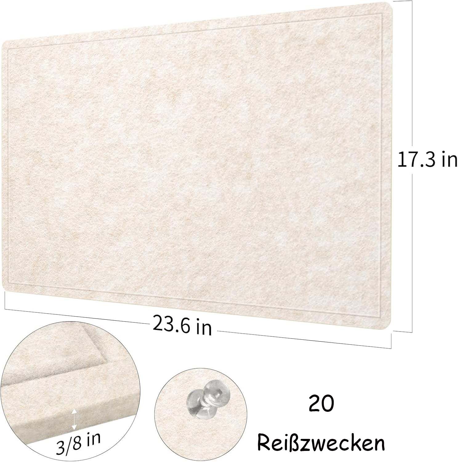 Agger Pinnwand Filz Tafel - Dekorative Pinnwand, Korktafel-Alternative für die Wand – Bild 2 von 5