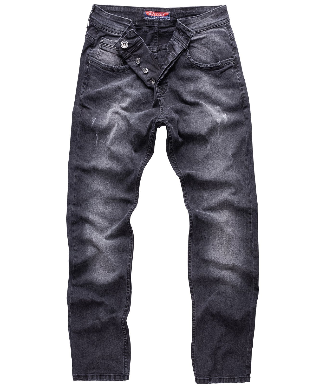 Regular Regular-fit-Jeans RC-2108 Creek Herren Dunkelgrau Rock Jeans Fit