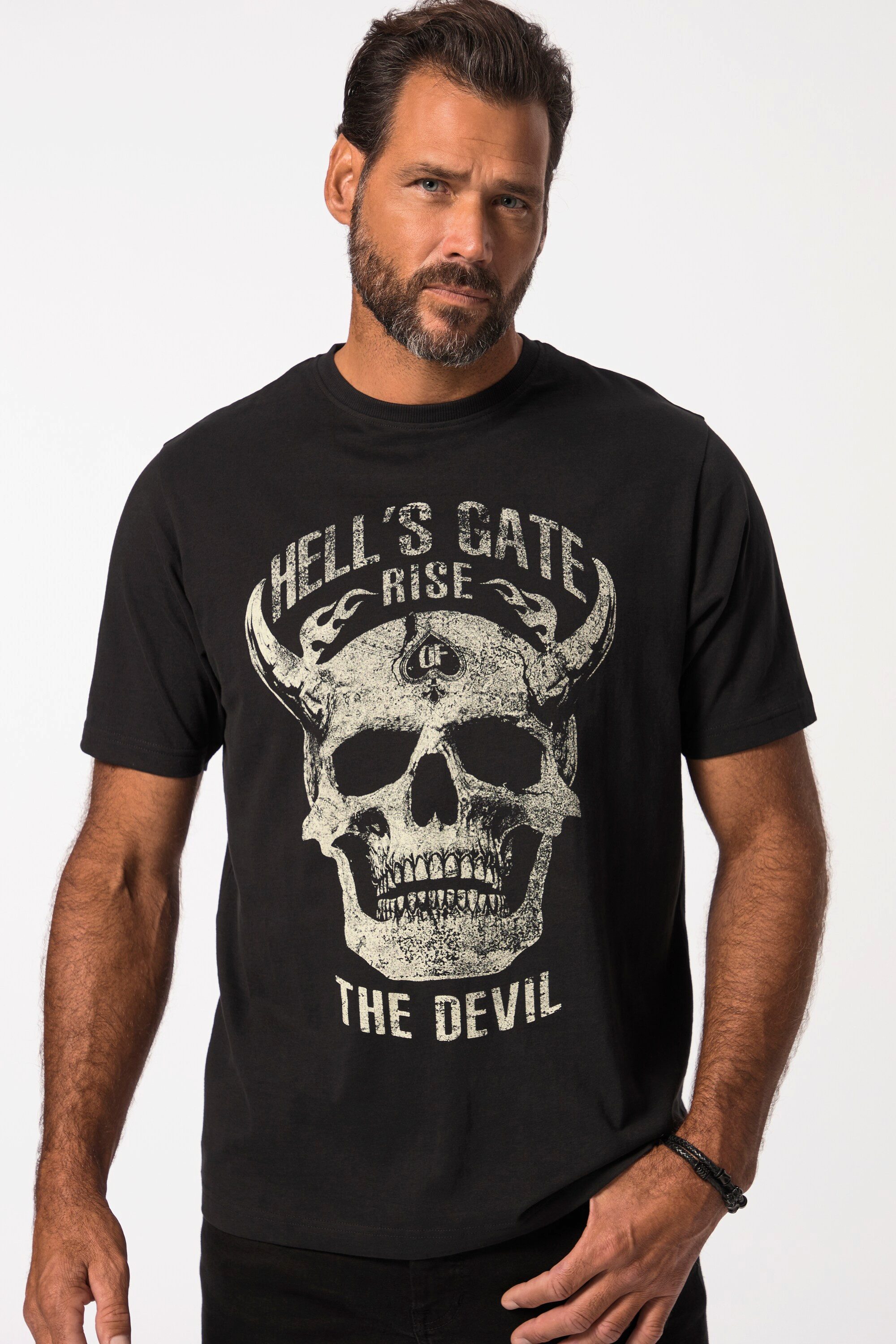 T-Shirt T-Shirt Halbarm Brust-Print bis 8XL