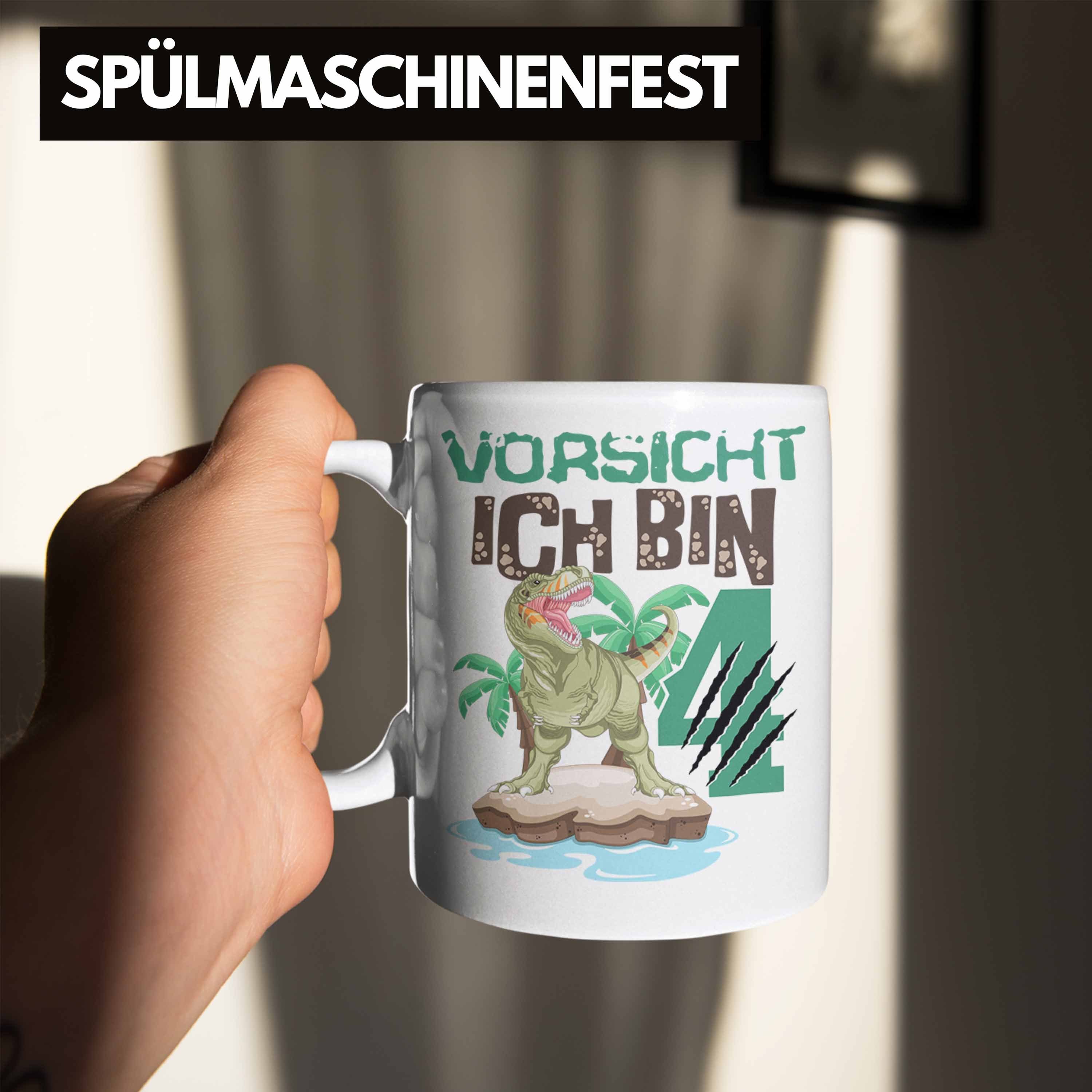 Dinosaur Jungs Vorsicht Trendation Tasse 4er 4 Geschenk Weiss Geburtstag Ich Geschenkidee Bin