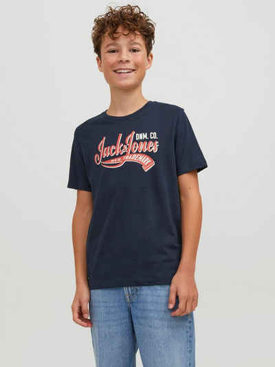 Jack & Jones Junior Rundhalsshirt JJELOGO TEE SS NECK 2 COL AW23 NOOS JNR