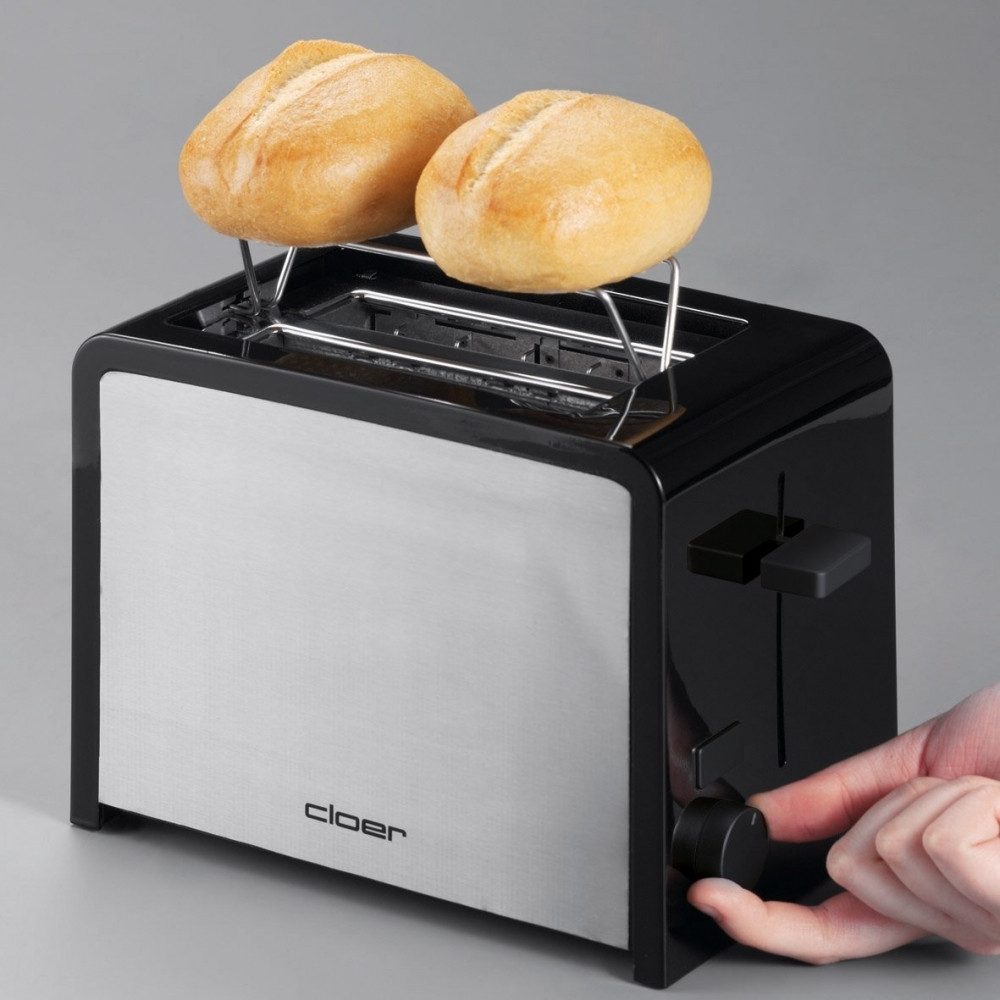 Cloer Toaster Toaster 3210 Schwarz-Edelstahl