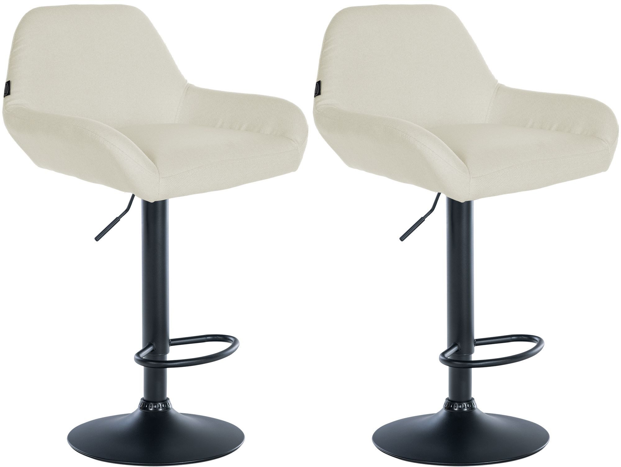 CLP Barhocker Braga Stoff (Set, 2er), drehbar und höhenverstellbar
