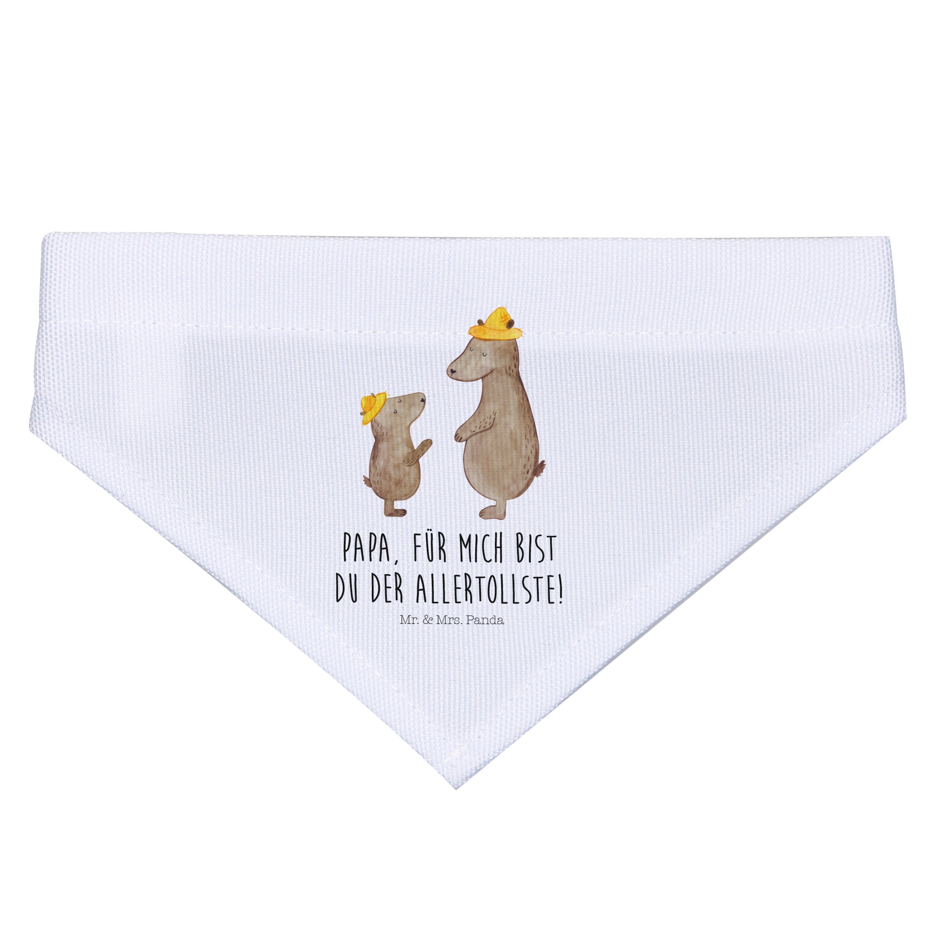 Mr. & Mrs. Panda Hundefliege Bären mit Hut, Hundehalstuch, Weiß, Halstuch, Papa, Vatertag, Für Hun, Polyester