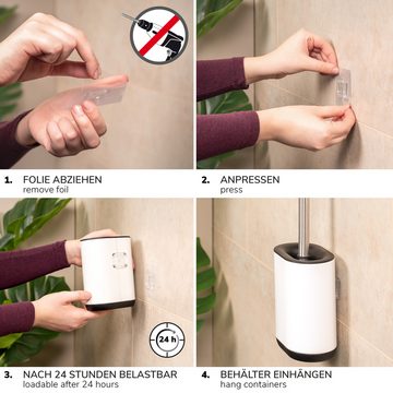 bremermann WC-Reinigungsbürste WC-Garnitur BARBENA mit 3in1 Bürste aus TPR, weiß