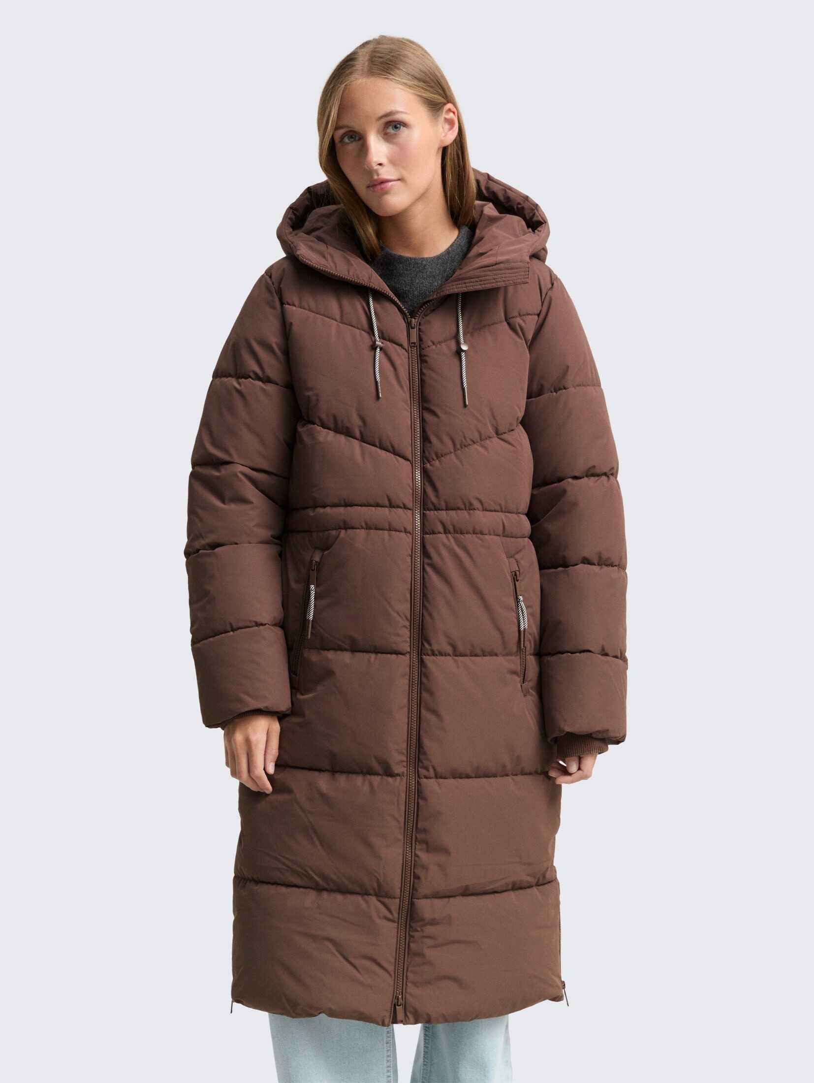 TOM TAILOR Denim Steppmantel Куртки Puffer-Mantel mit Kapuze