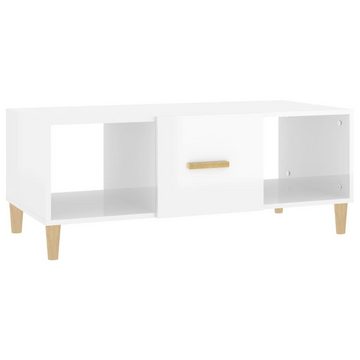 vidaXL Couchtisch Couchtisch Hochglanz-Weiß 102x50x40 cm Holzwerkstoff (1-St)