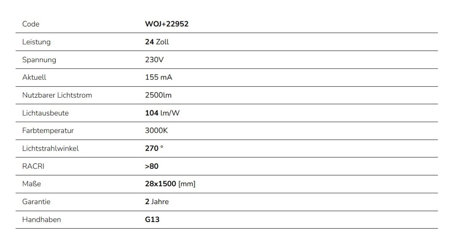 Spectrum LED-Leuchtmittel 25x LED 150cm Röhre G13 NANO T8 Leuchtstoffröhre 22W 2265lm Warm 3000K, G13, Warmweiß