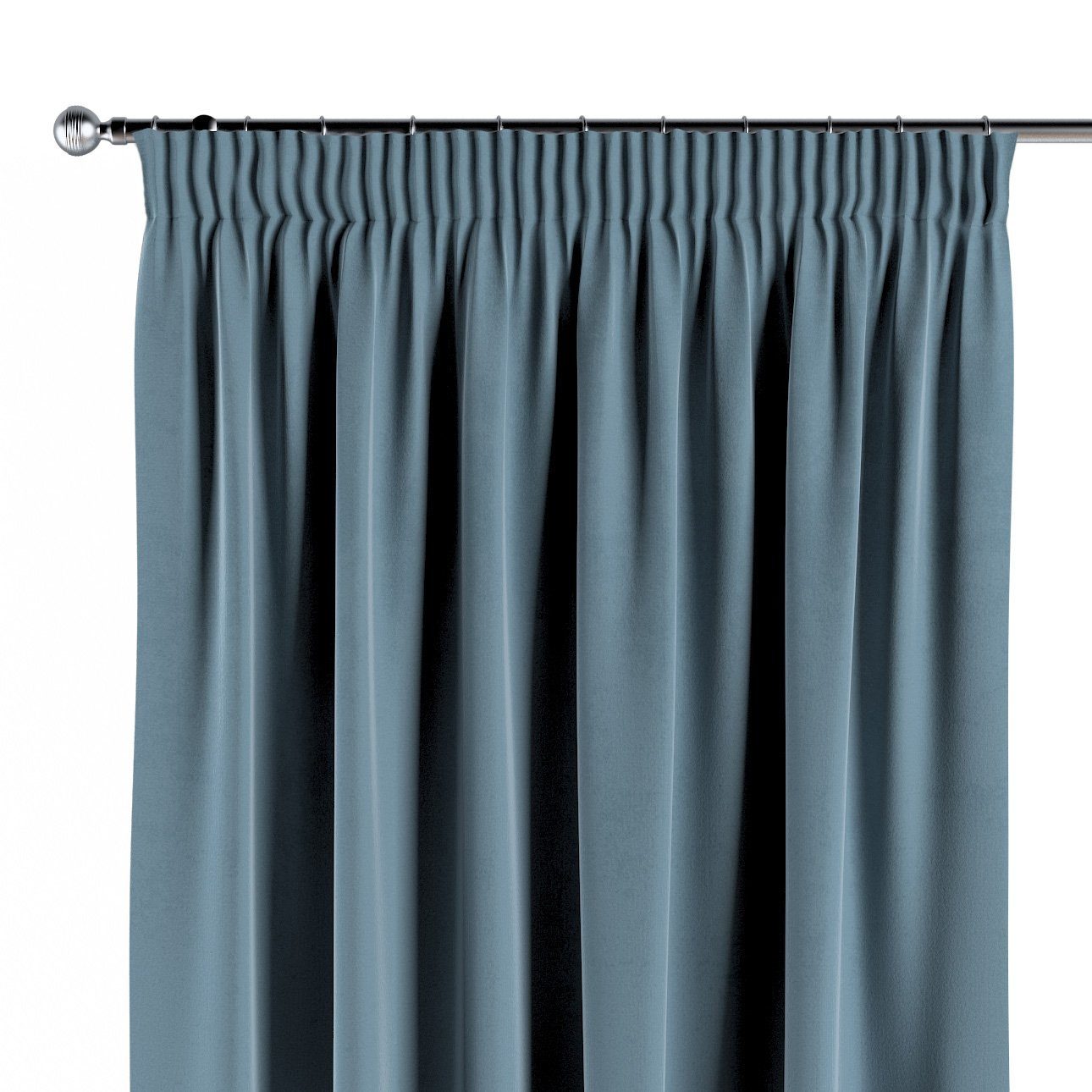 Vorhang Vorhang mit Kräuselband 60 x 100 cm, Crema, Dekoria blau