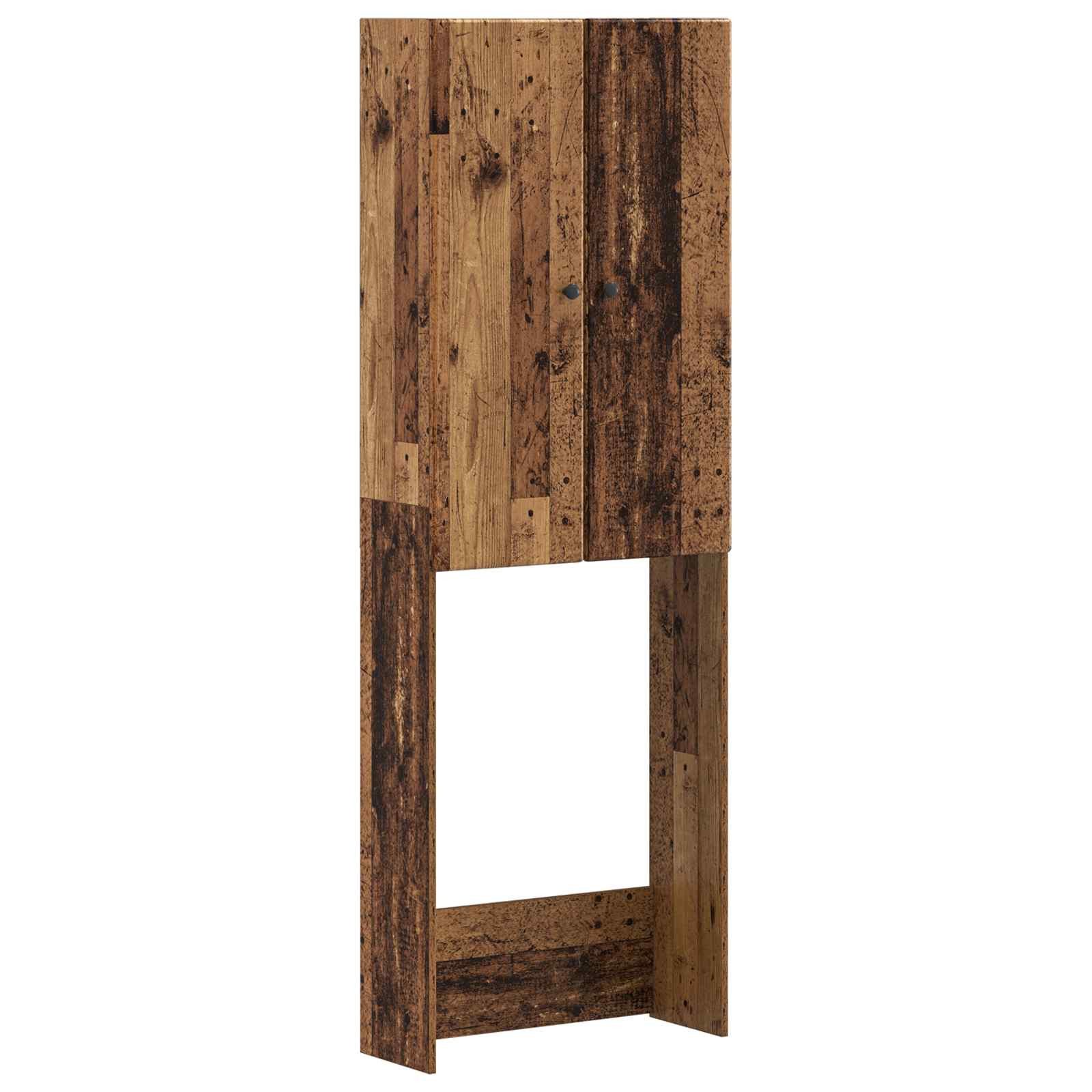 vidaXL Badezimmerspiegelschrank Toilettenschrank BREDA Altholz 66 x 25,5 x 190 cm Holzwerkstoff