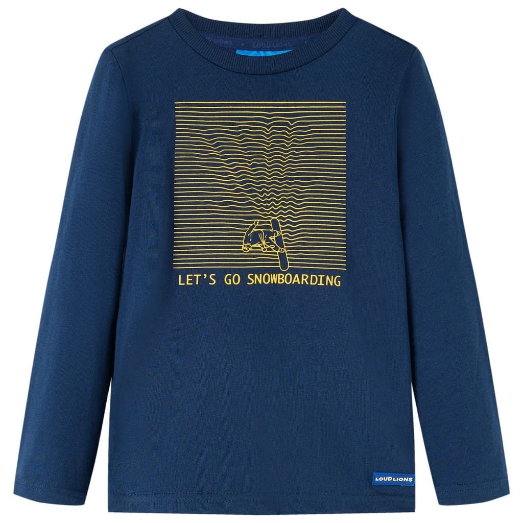 Langarmshirt Kinder-Langarmshirt Marineblau 92