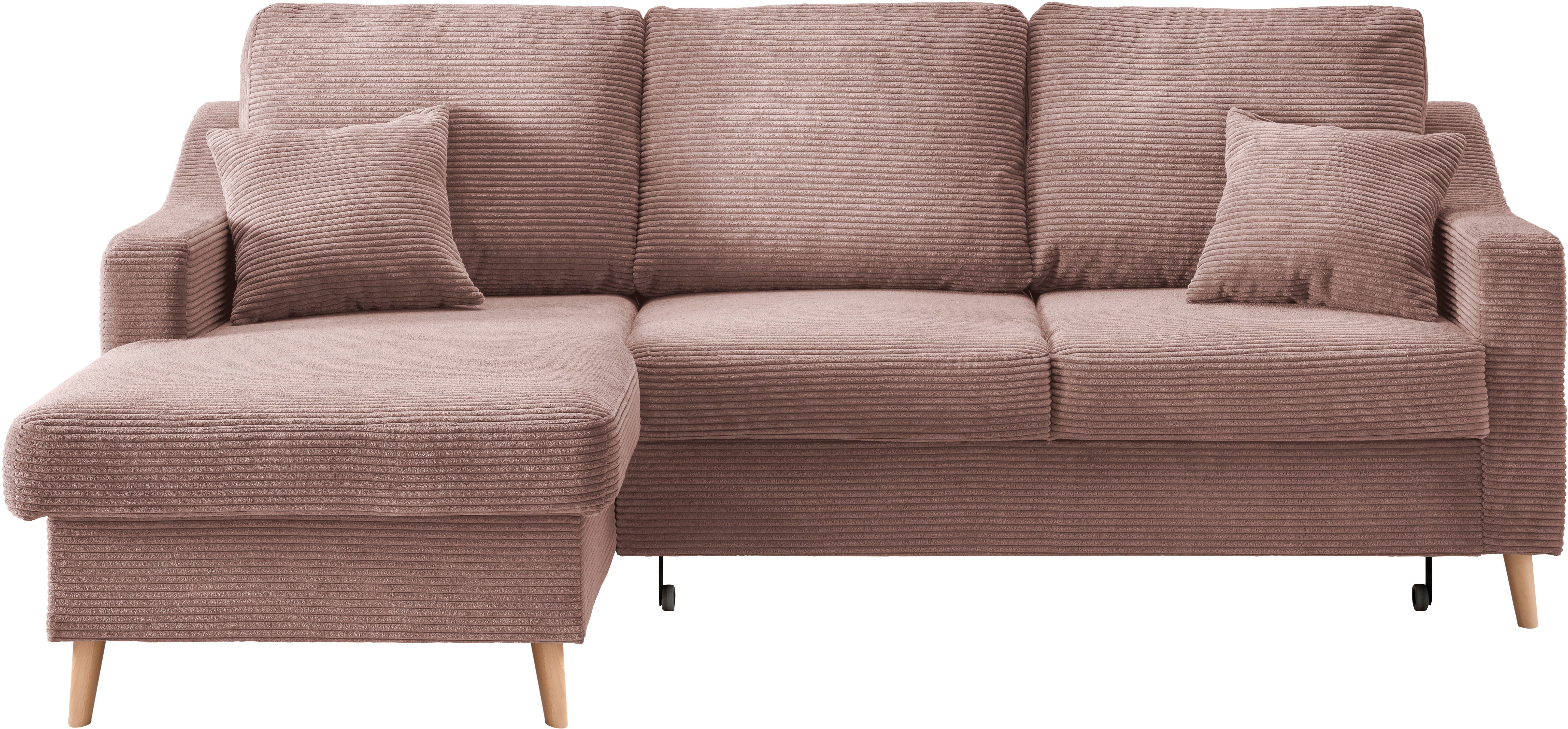 INOSIGN Ecksofa Valentina L-Form, 2 Zierkissen, günstig online kaufen