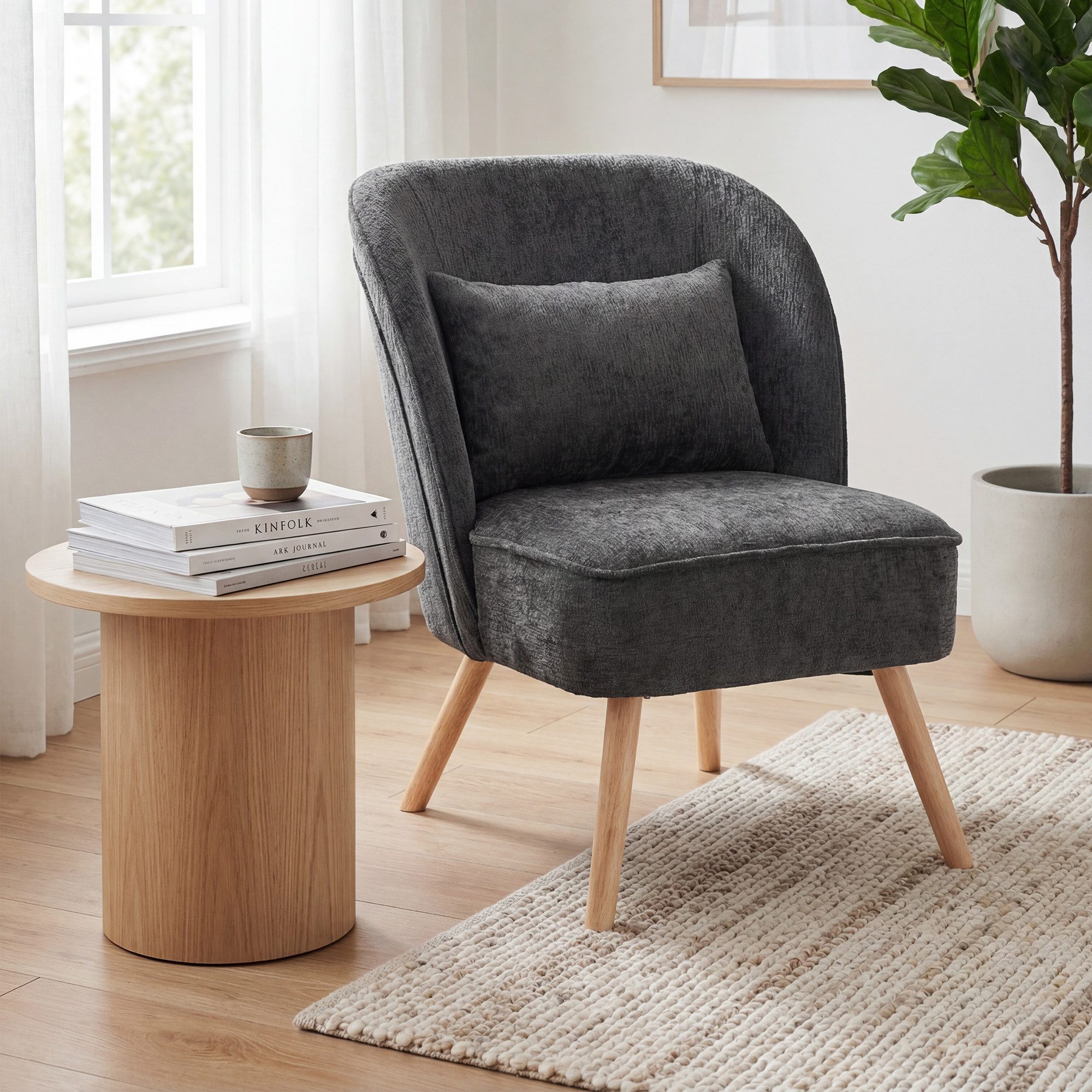 B&D home Cocktailsessel YOYO, Sessel, Holzbeine, mit Federkernpolsterung und Kissen