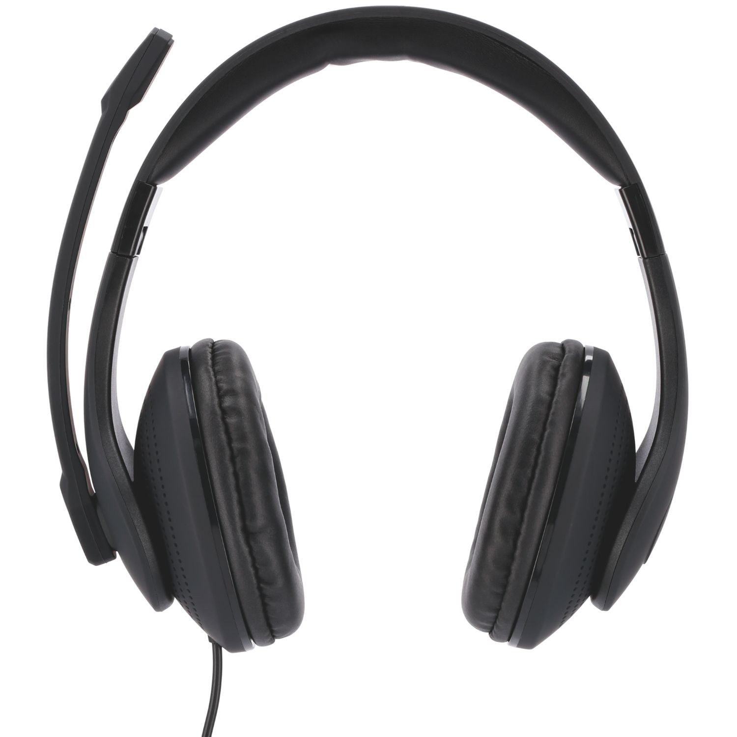 Hama Office Over-Ear Headset 2x 3,5mm Stereo Schwarz PC-Headset (Mikrofon, PC Büro Kophörer Mikrofon Mikro Kopfbügel 2m Kabel Fernbedienung)