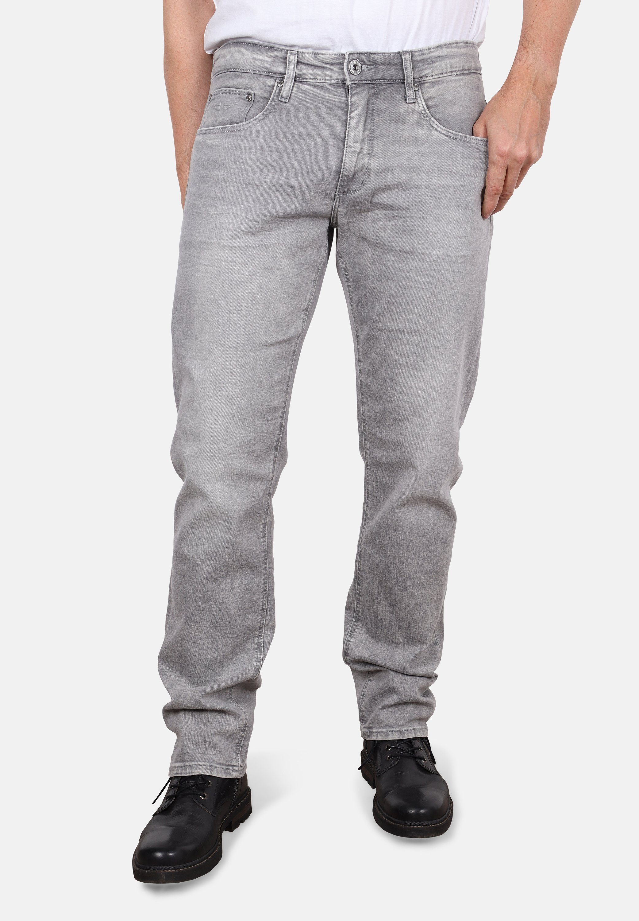 HERO by John Medoox 5-Pocket-Jeans Denver Fashion Regular Straight Stretch lightgrey denim