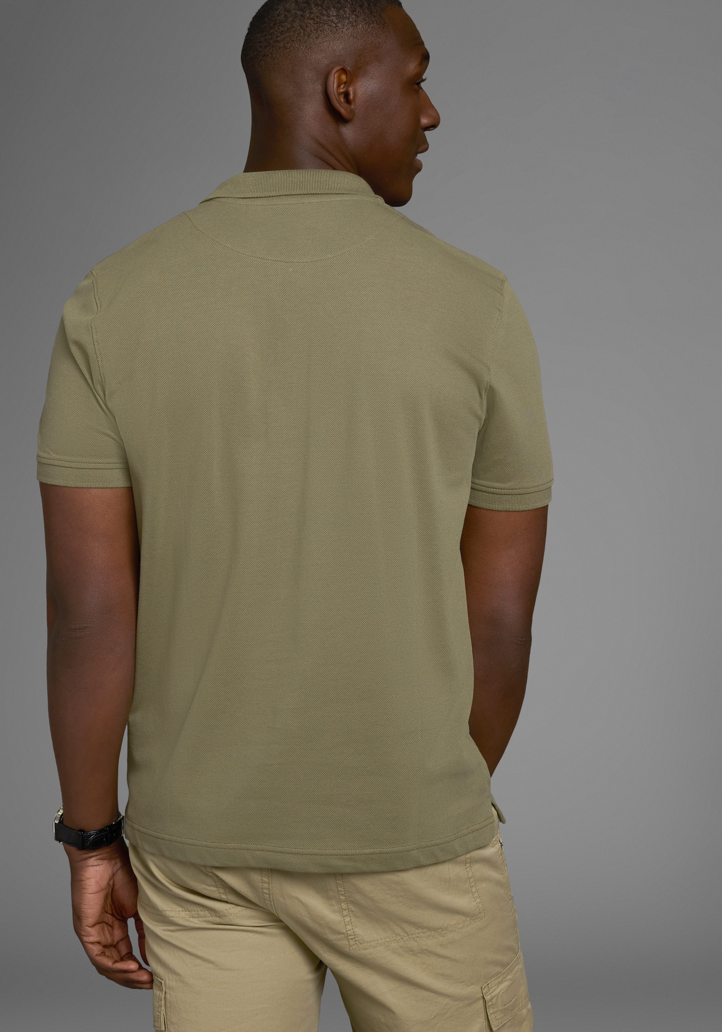 Man's World Poloshirt Kurzarm, lockere Passform, unifarben – Bild 3 von 5