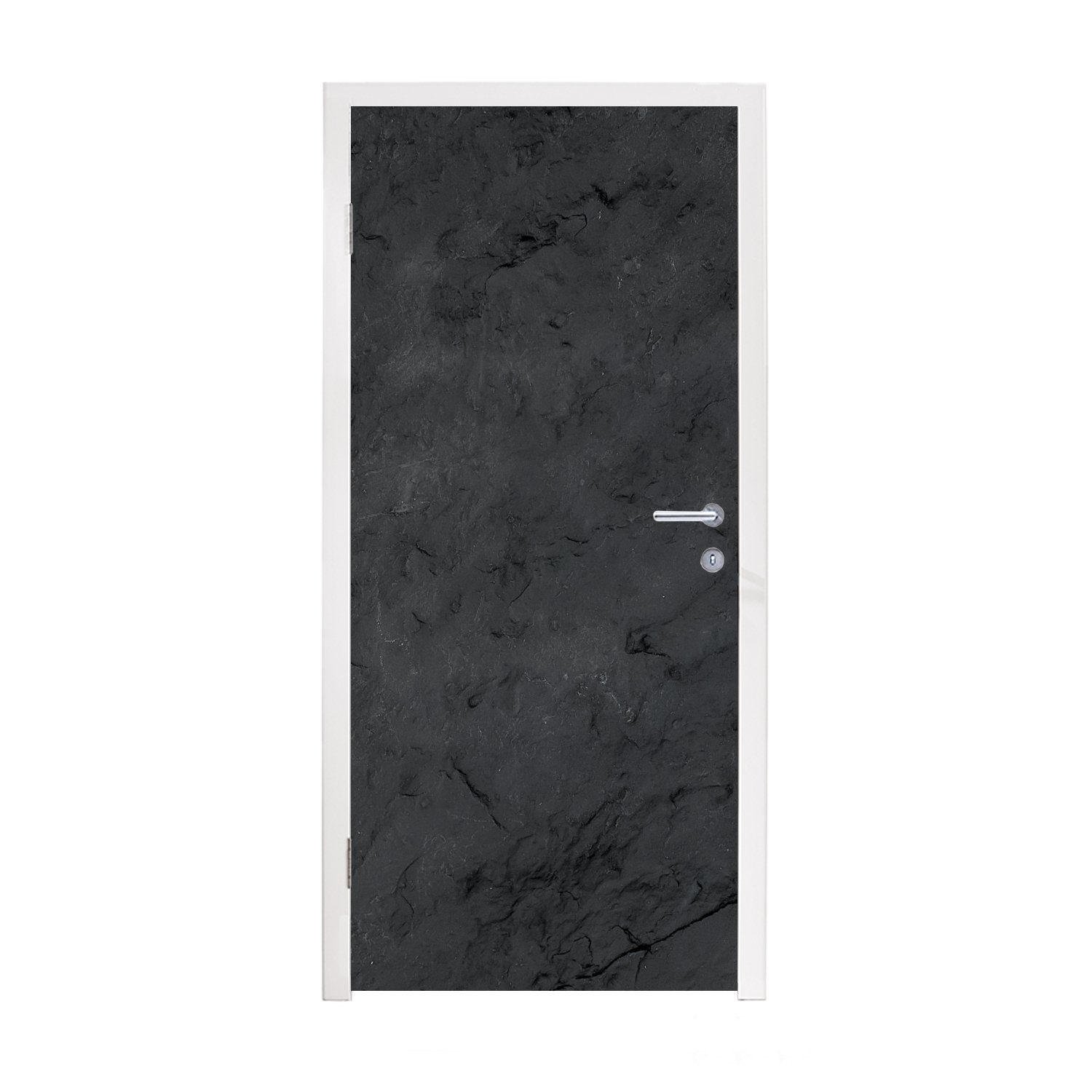 MuchoWow Türtapete Grau - Zement - Beton - Industriell - Strukturiert, Matt, bedruckt, (1 St), Fototapete für Tür, Türaufkleber, 75x205 cm