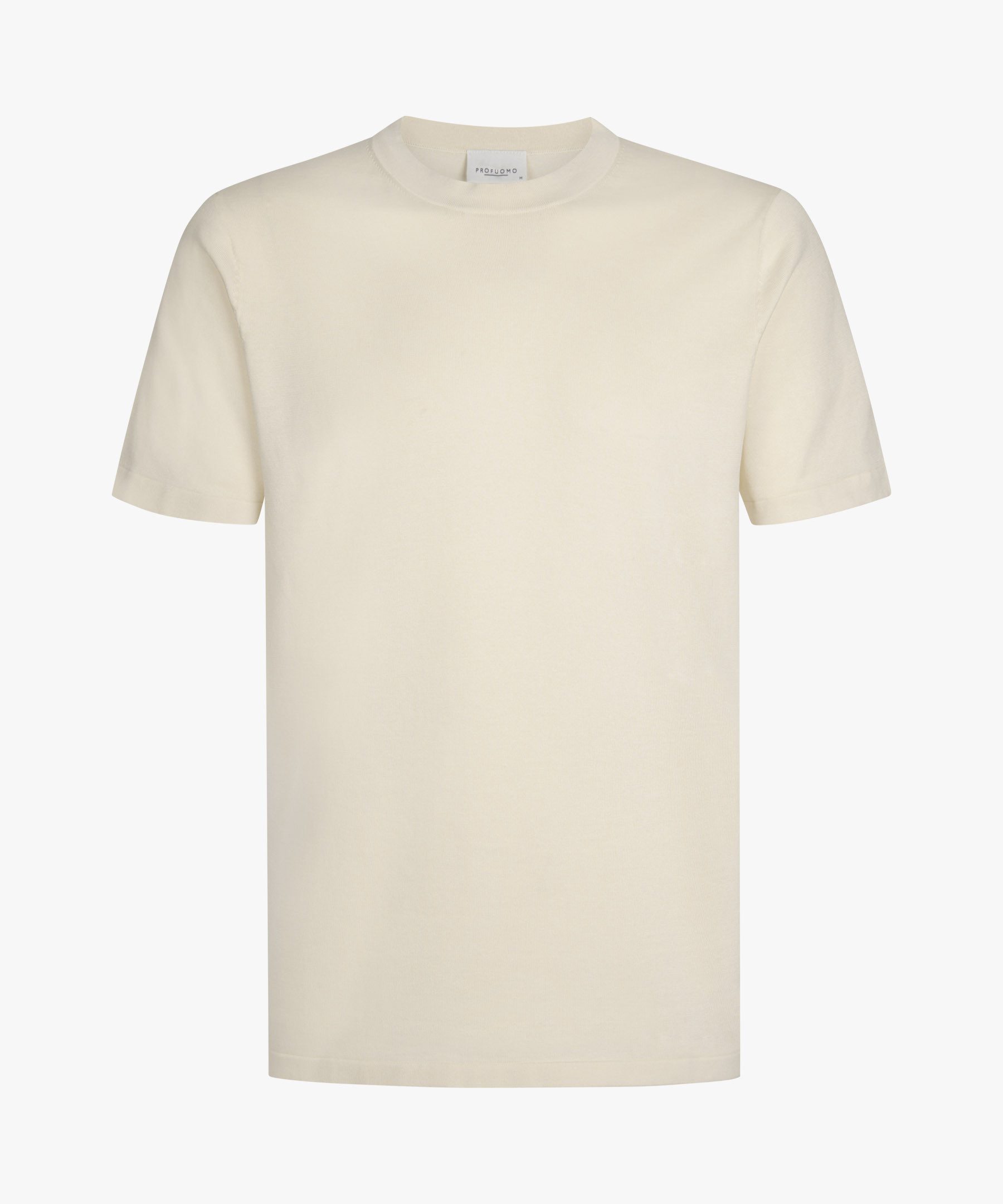Profuomo Kurzarmshirt T-SHIRT CREW NECK SS OFF WHITE