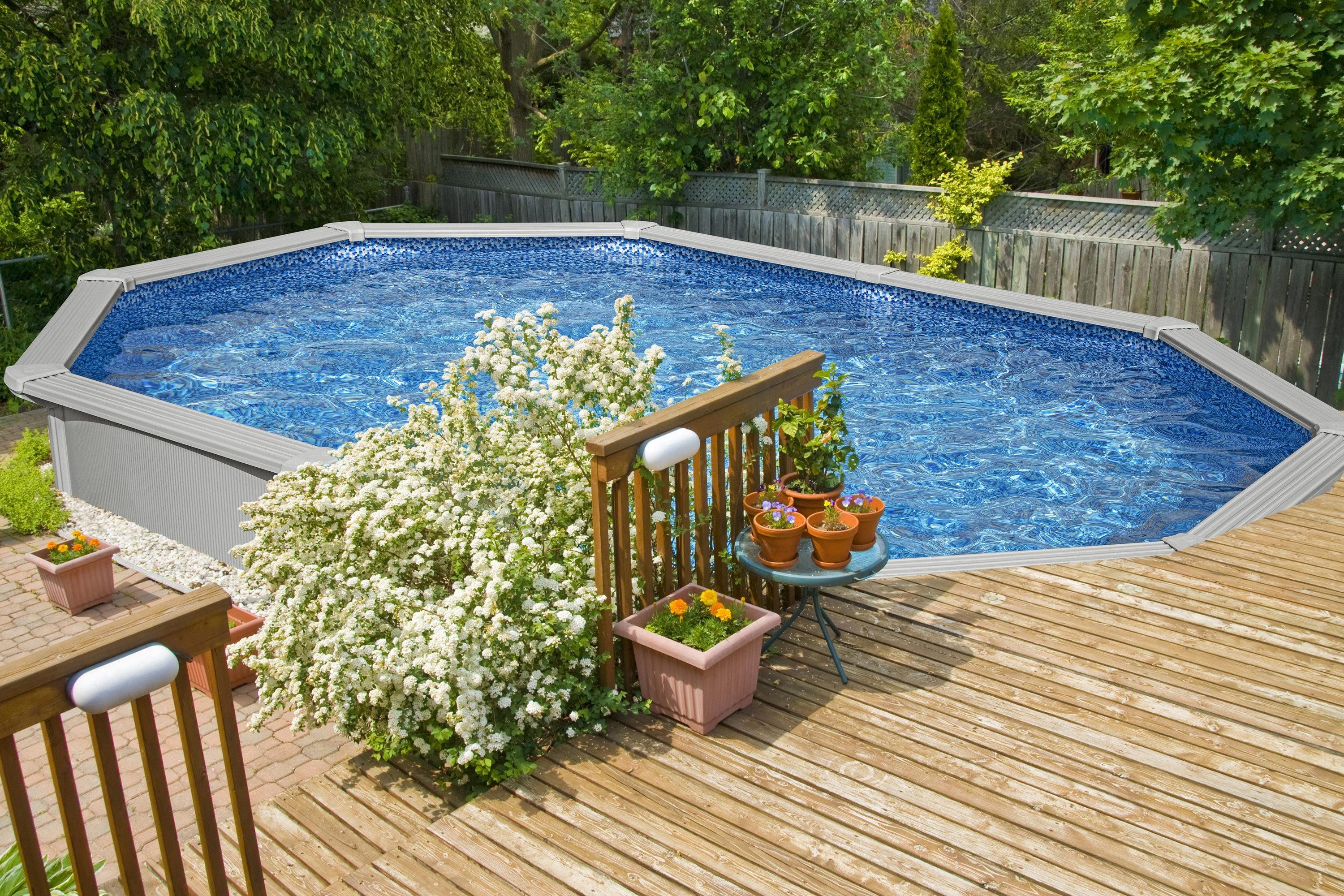 Bestway Pool Hydrium (Set, Inkl. Sandfilteranlage, Sicherheitsleiter, Abdeckplane, Bodenplane), 500 x 366 x 122 cm