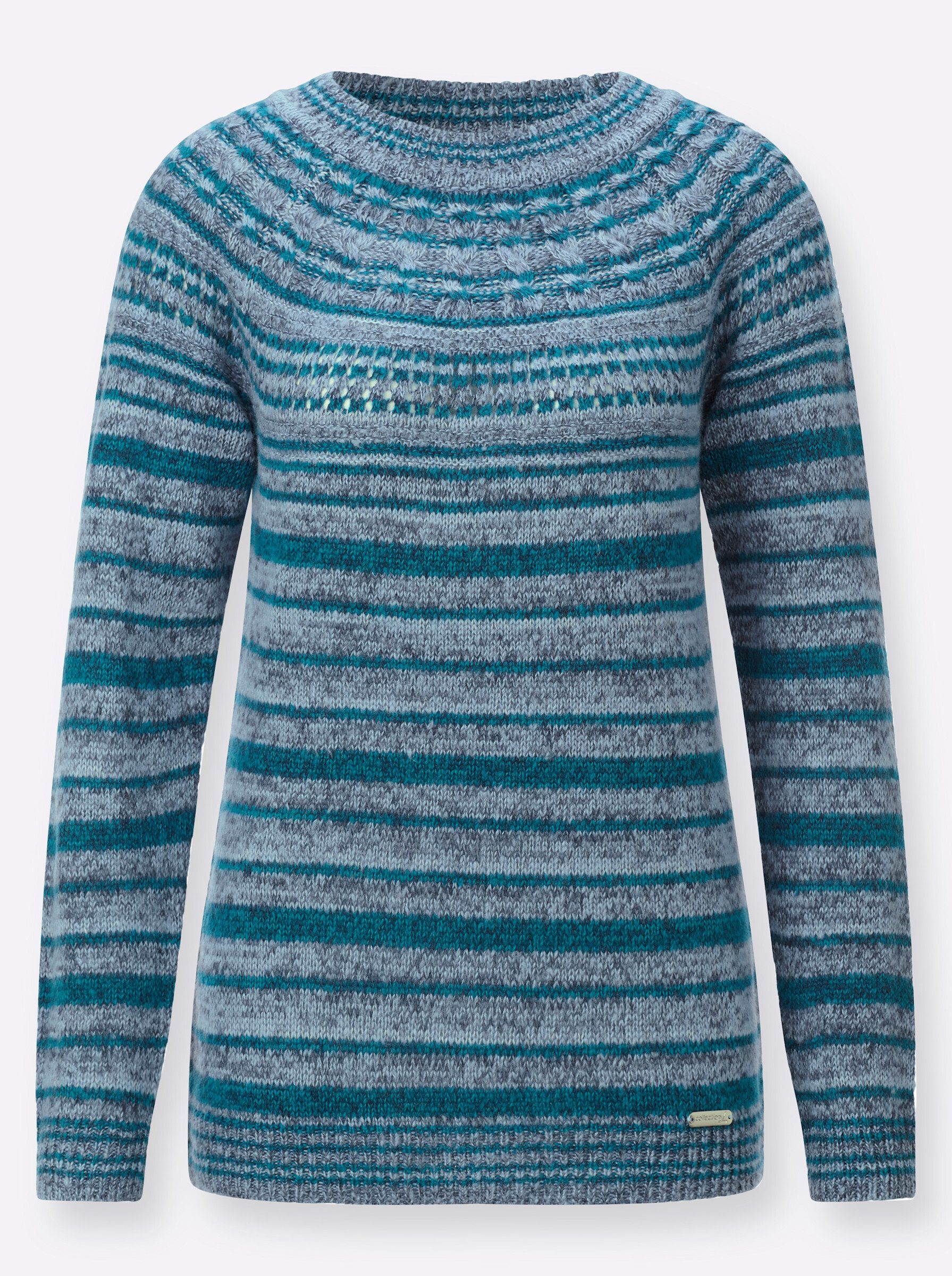 Witt Strickpullover Rundhals-Pullover Langarm Mustermix gestrickt
