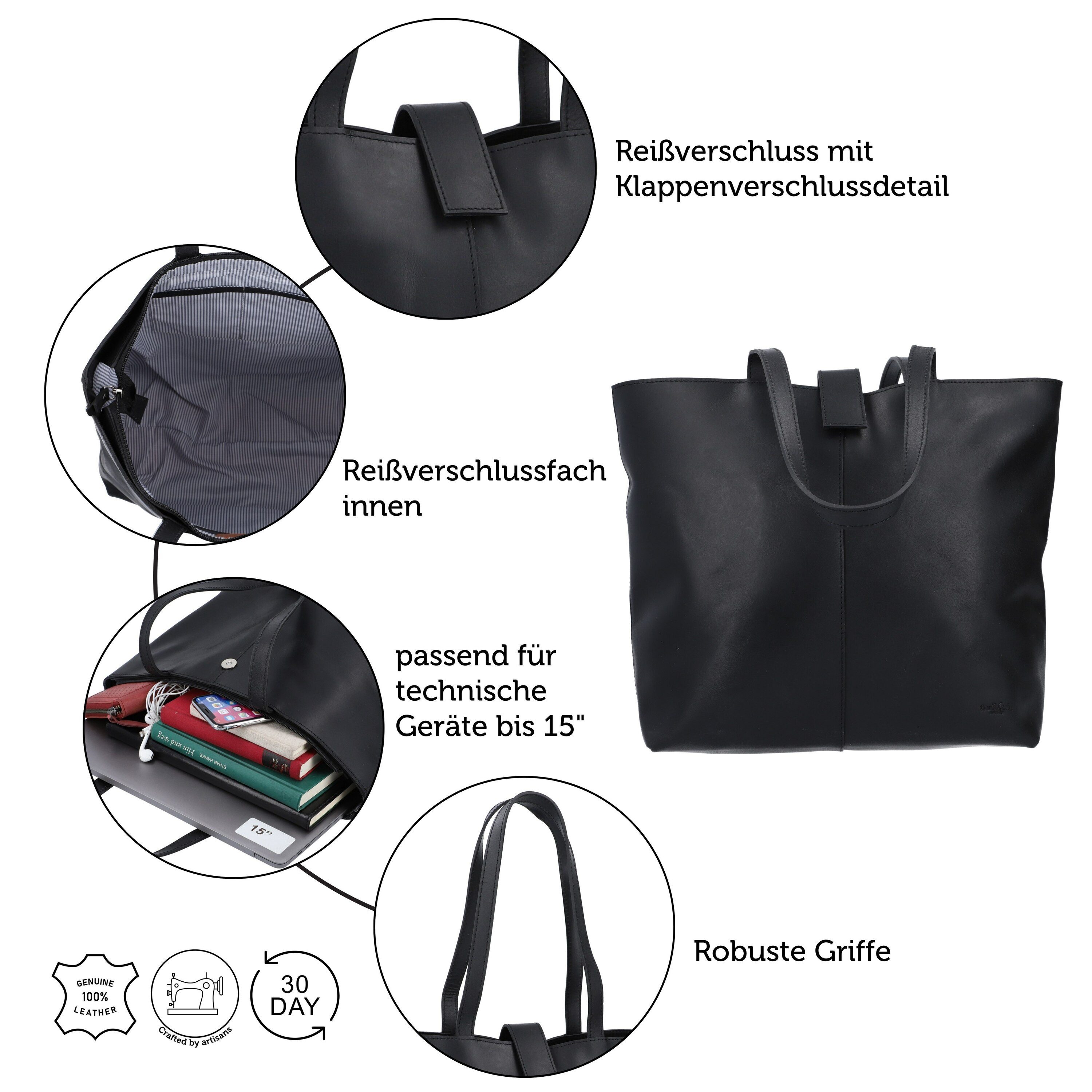 Gusti Leder Handtasche Gusti Leder Handtasche Alexandra Aktenordner (1-tlg)