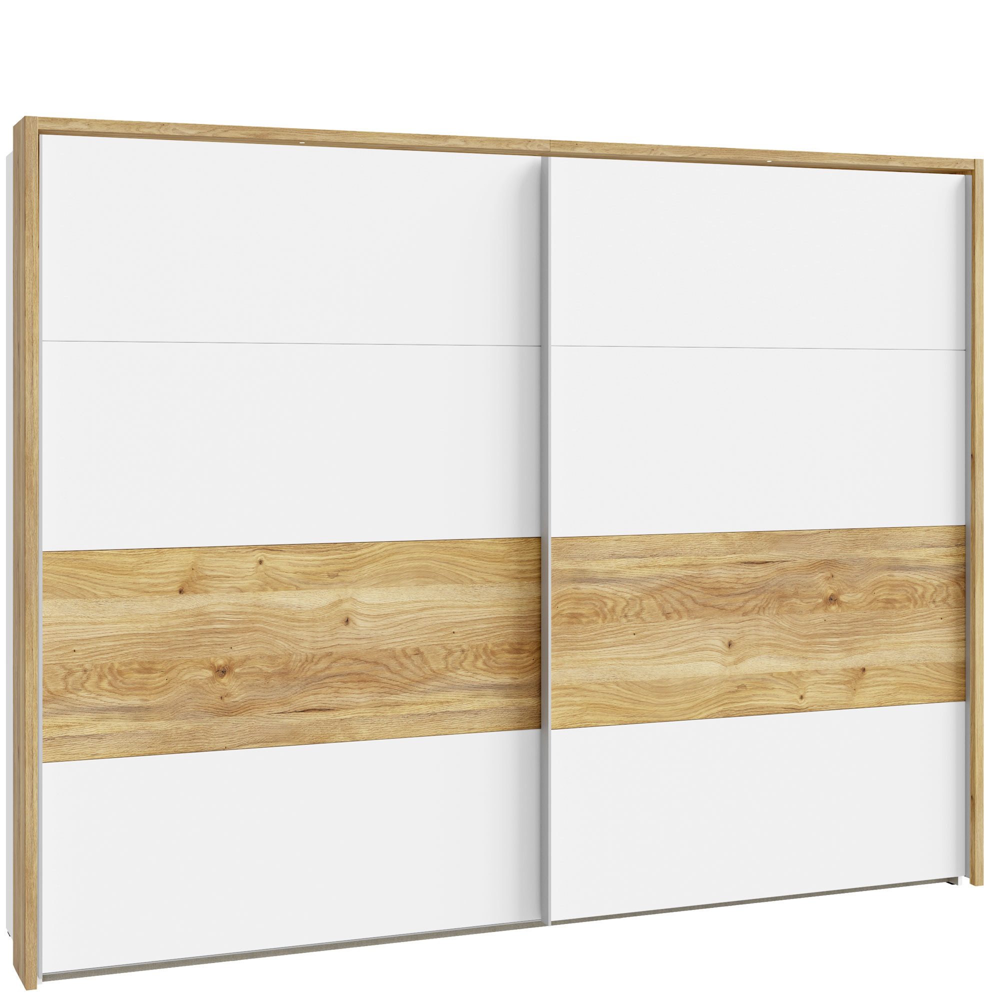 expendio Kleiderschrank Melia 2 Mauvella Oak Nb. / Weiß, 281x216x68 cm