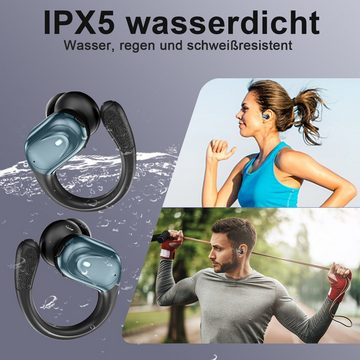 HYIEAR Bluetooth-Headset 5.3, wasserdicht, Geräuschreduzierung, IPX5 wireless In-Ear-Kopfhörer (Bluetooth, Stereo USB-C)