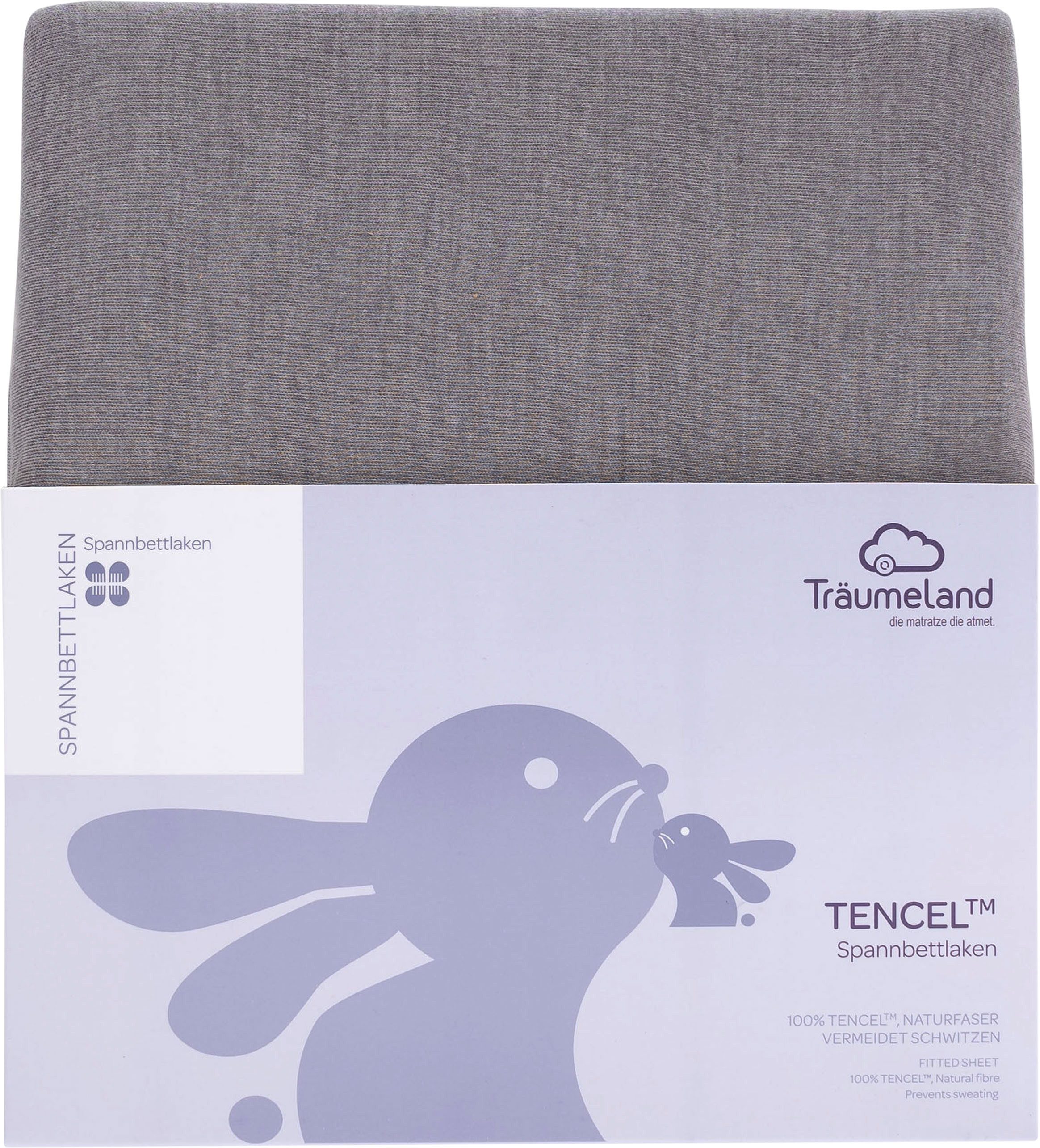 Träumeland Bettlaken hochwertiges Spannbetttuch aus Tencel®, Tencel®, Gummizug: rundum, (1 Stück), Tencel® sorgt für ein besonders trockenes, gesundes Schlafklima