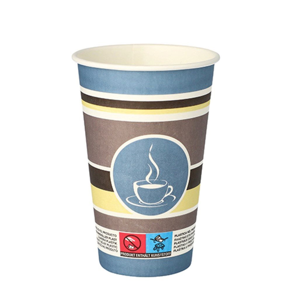 Starpak Becher 50 Trinkbecher, Pappe "To Go" 0,3 l Ø 8 cm · 11,7 cm "Coffee Rings"