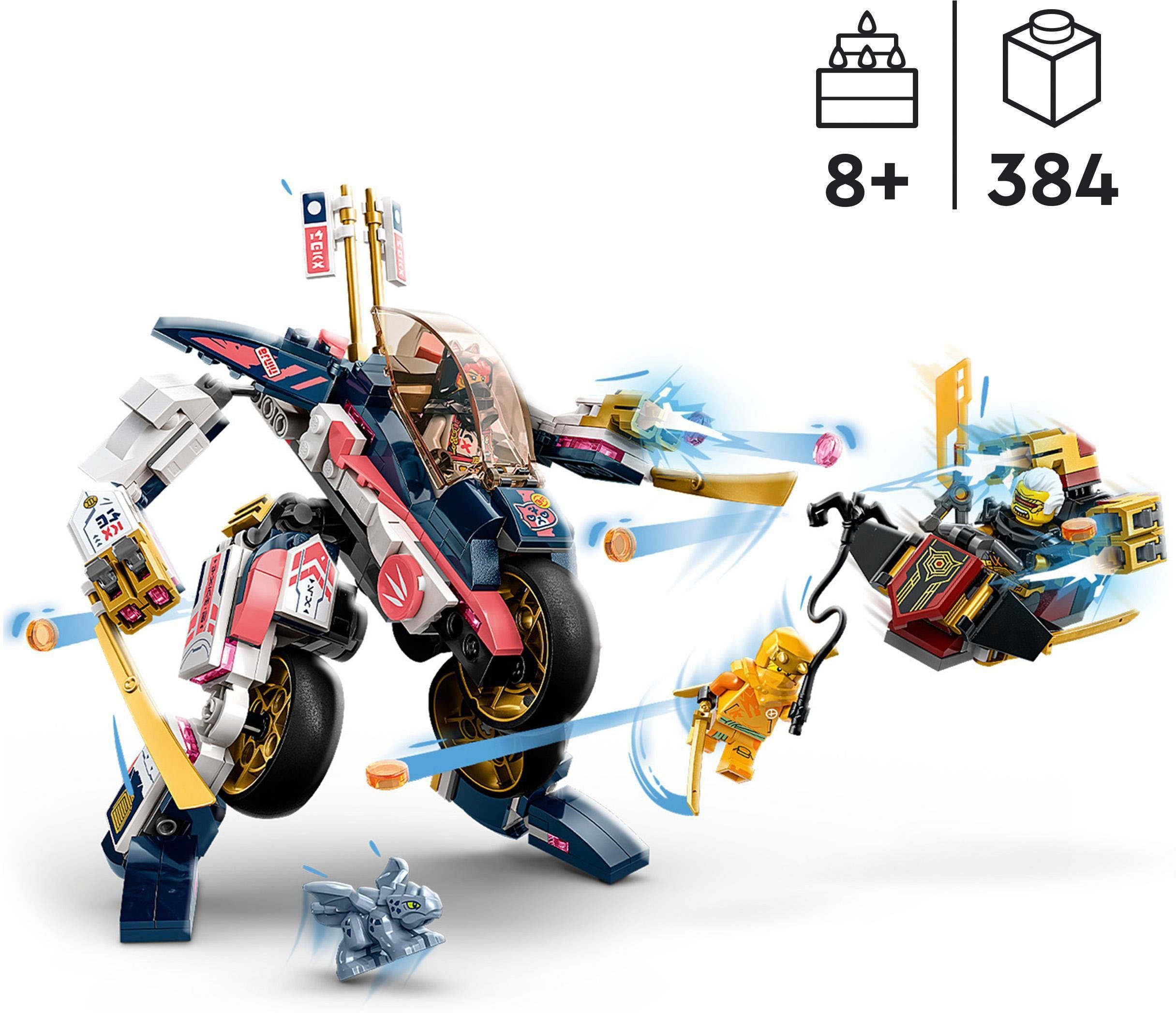 LEGO® Konstruktionsspielsteine (71792), in Made Soras NINJAGO, (384 Mech-Bike Europe St), LEGO®