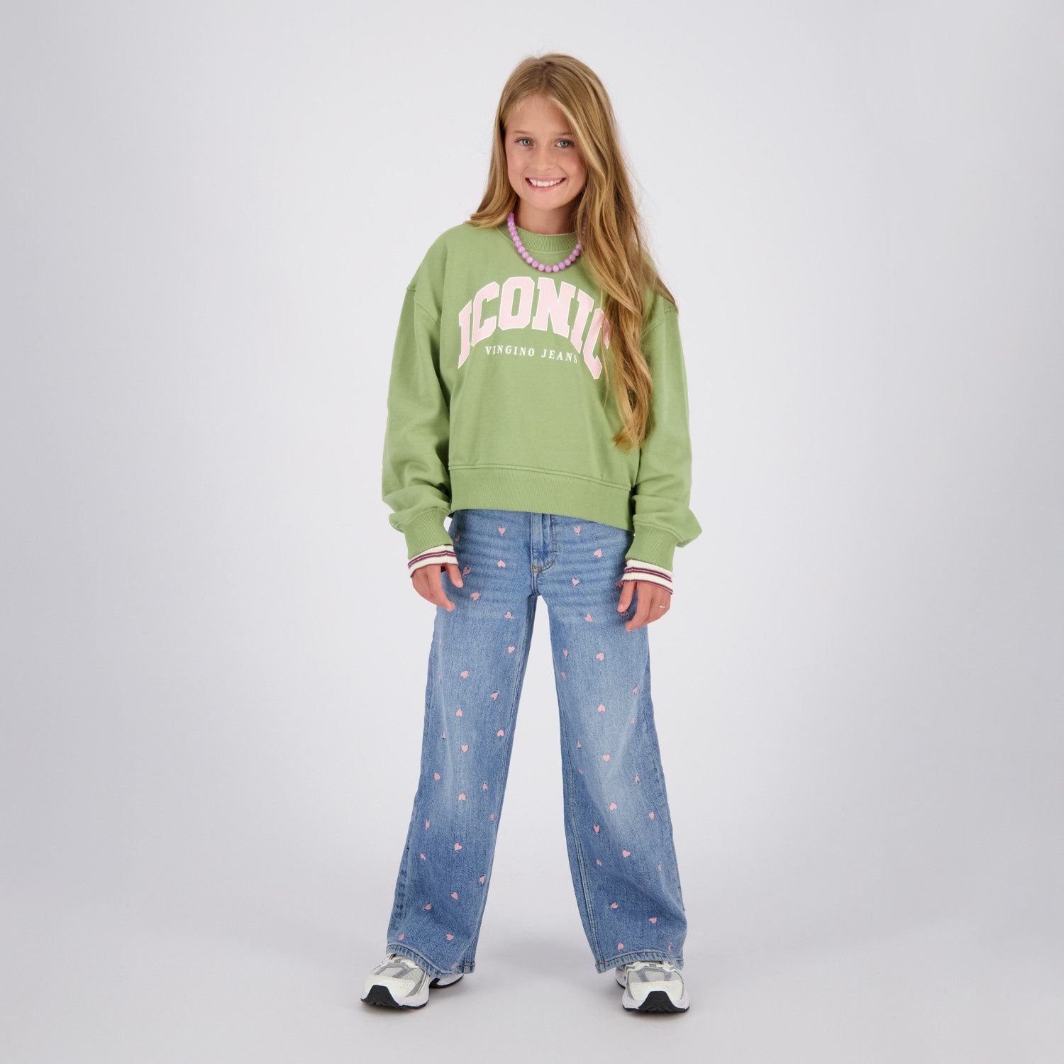 Vingino Weite Jeans Cita Special 5-Pocket-Style, bestickt, weites Bein