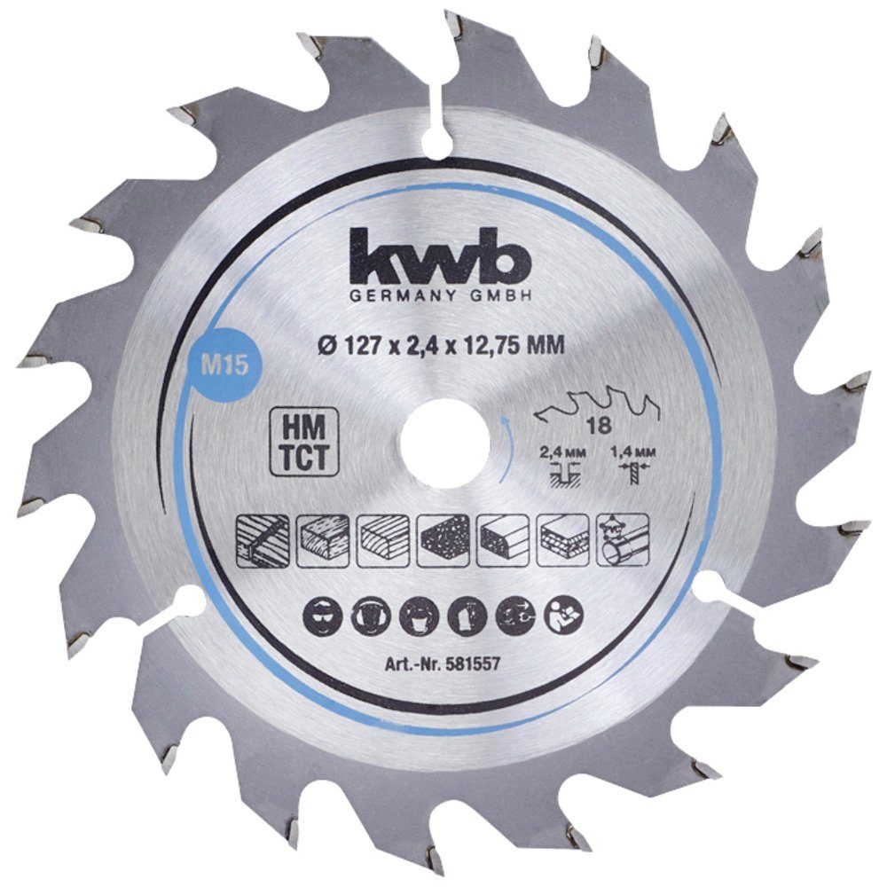 kwb Kreissägeblatt kwb 581557 Hartmetall Kreissägeblatt 127 x 12.75 mm 1 St.