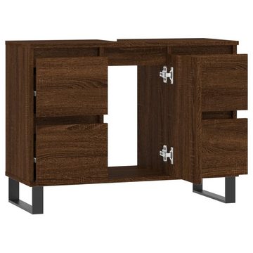 vidaXL Badezimmerspiegelschrank Badschrank Braun Eichen-Optik 80x33x60 cm Holzwerkstoff (1-St)