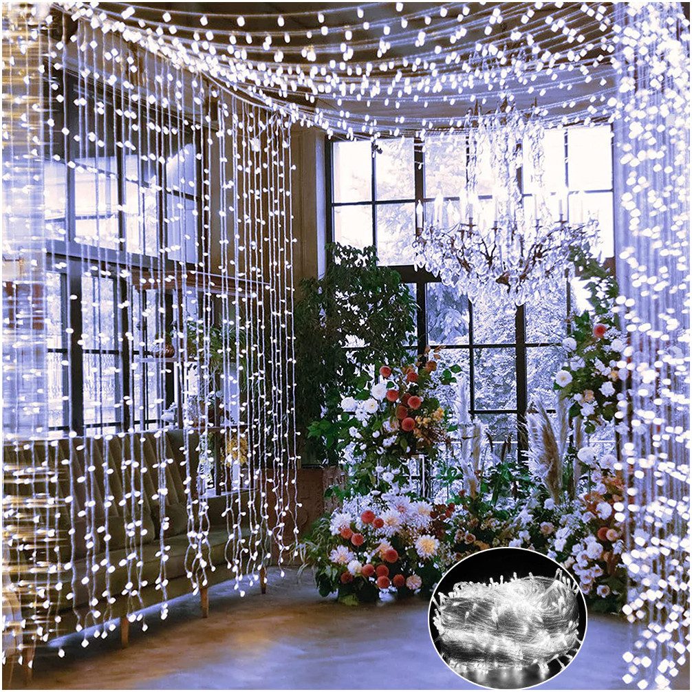 LED-Lichterkette Wasserdicht, Weihnachten Außen Innen Party Beleuchtung Deko, 10-100M