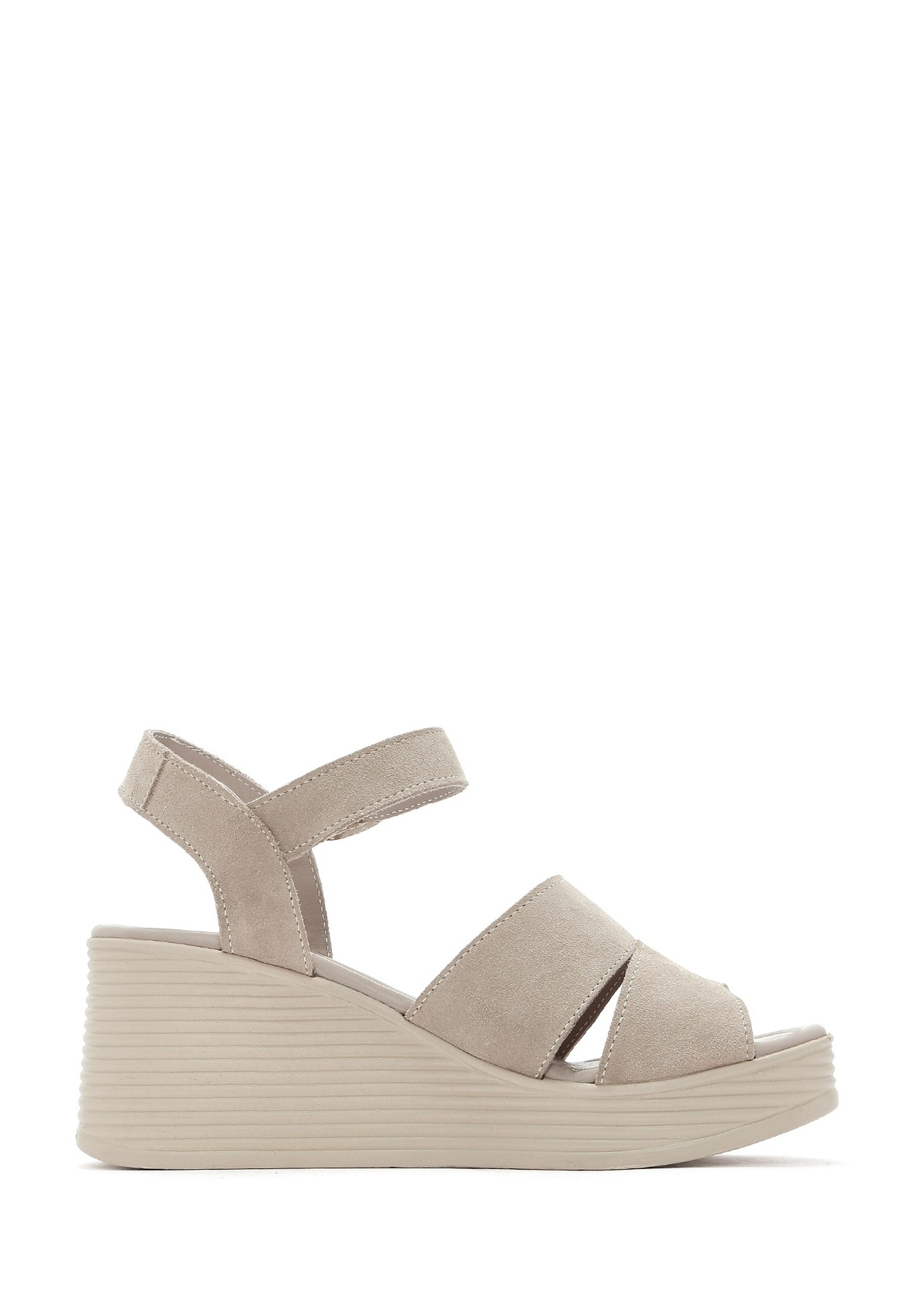 Derimod Keilsandalen aus Leder Mules Leder, TPU-Sohle, Textilfutter, Schnallenverschluss, Keilabsatz