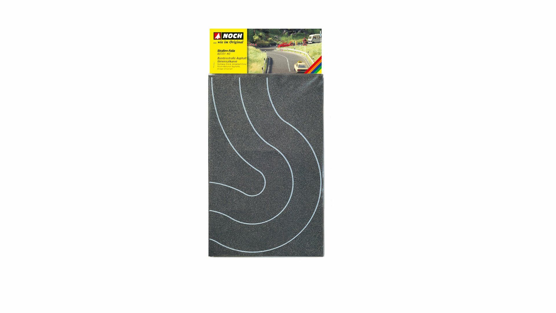 NOCH Modelleisenbahn-Straße Bundesstraße Universalkurve, realistische Straßenk