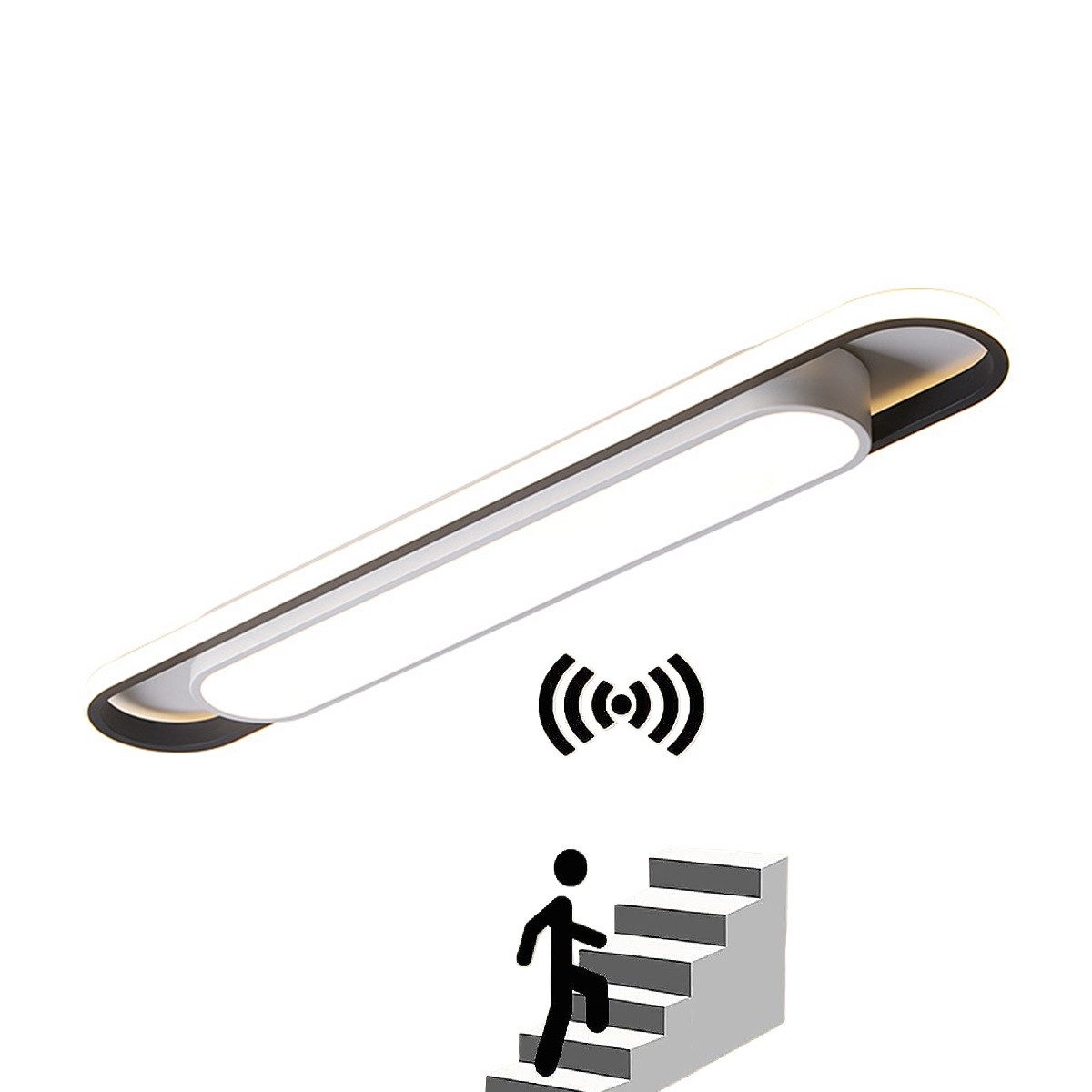 DOPWii Deckenleuchte 40cm,24W Deckenlampe mit Bewegungsmelder,Flurlampe günstig online kaufen