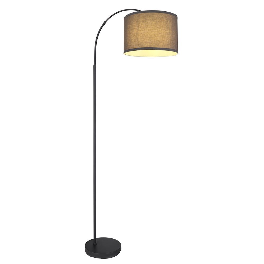 Bogenleuchte LED Bogenlampe, Leuchtmittel Metall Standleuchte Globo H cm 160 Textil inklusive, Stehlampe nicht