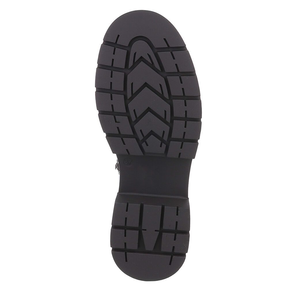 Ital-Design Modische Stiefeletten mit geschopftem Schaft für Damen Stiefelette (90109788) Blockabsatz Stiefeletten in Schwarz