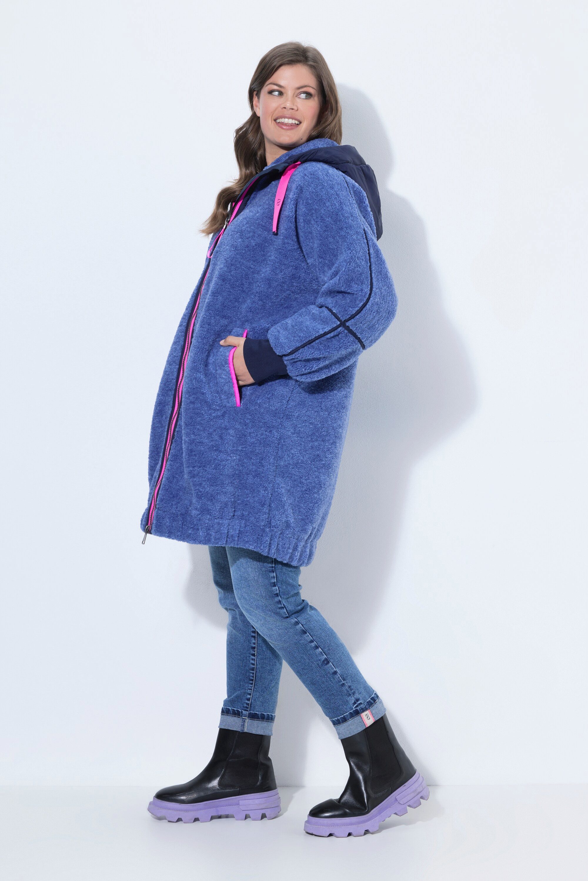 Laurasøn Outdoorjacke Teddy-JackeOversize Kapuze – Bild 4 von 4