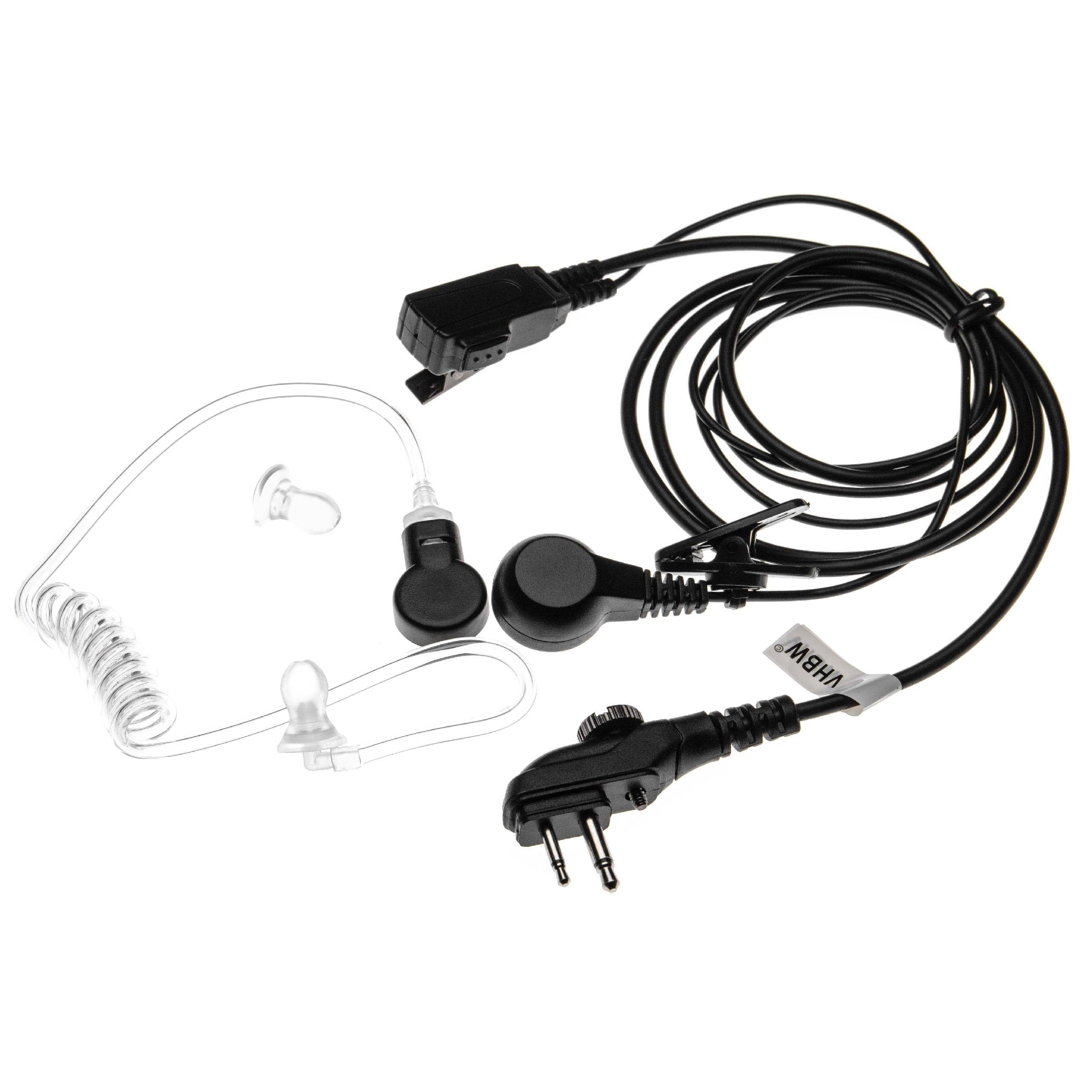 TD520, PD560, Headset für passend TD510, PD500 Funkgerät HYT/Hytera TC620, vhbw