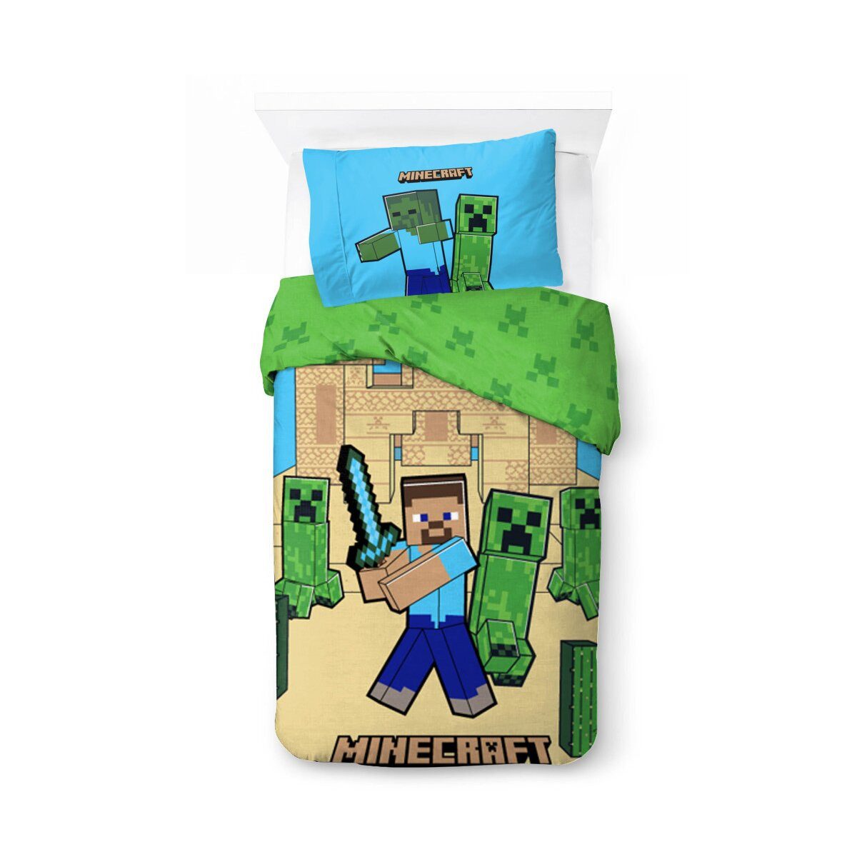 Minecraft Kinderbettwäsche Minecraft Sand Castles Bettwäsche 140x200cm